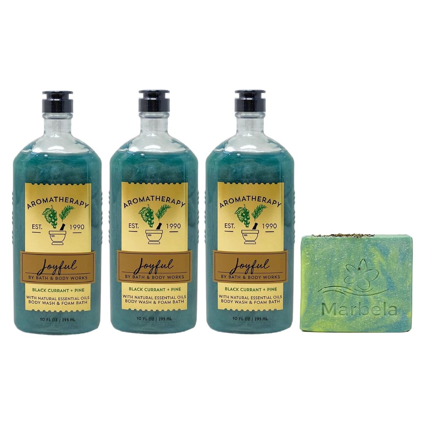 Gel de Ducha y Jabón de Barra Aromaterapia Grosella Negra + Pino