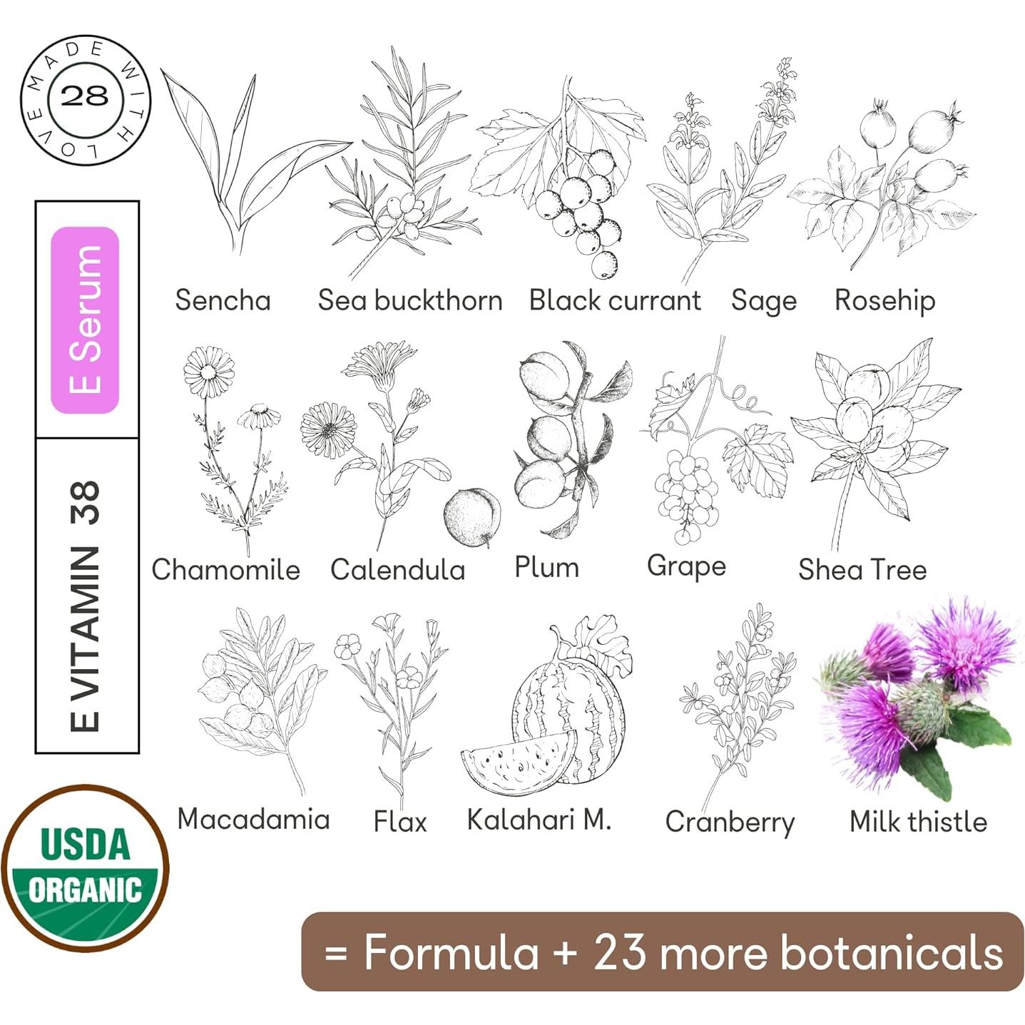 Aceite de Vitamina E Orgánico Organic28 59.15 ml Hidratante Facial