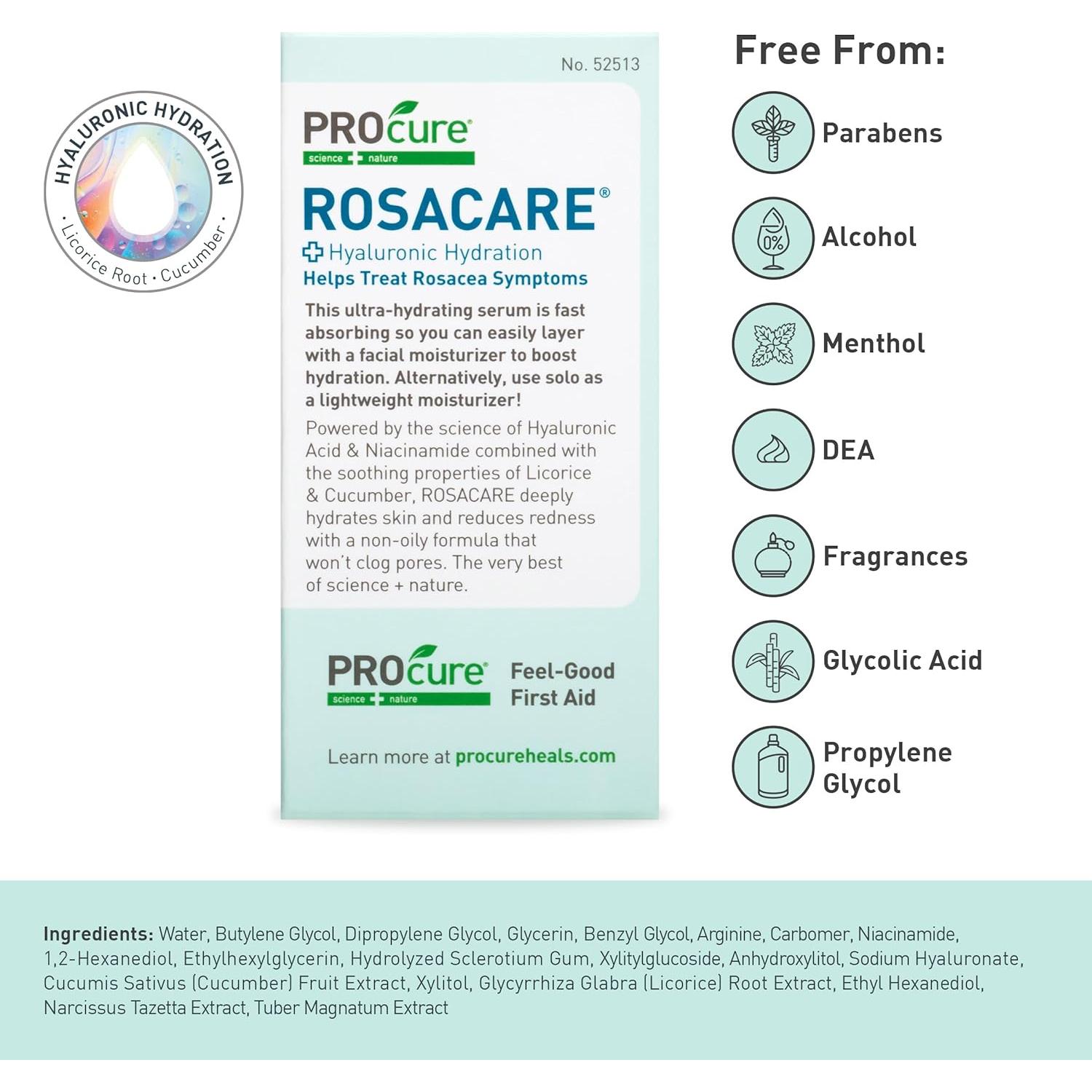 Suero Facial PROcure Rosacare 32ml - Hidratante para Rosácea