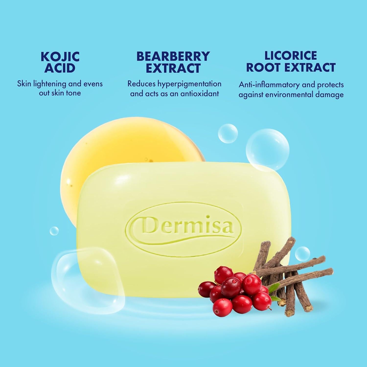 Barra Aclaradora Dermisa 85g - Ácido Kójico y Regaliz