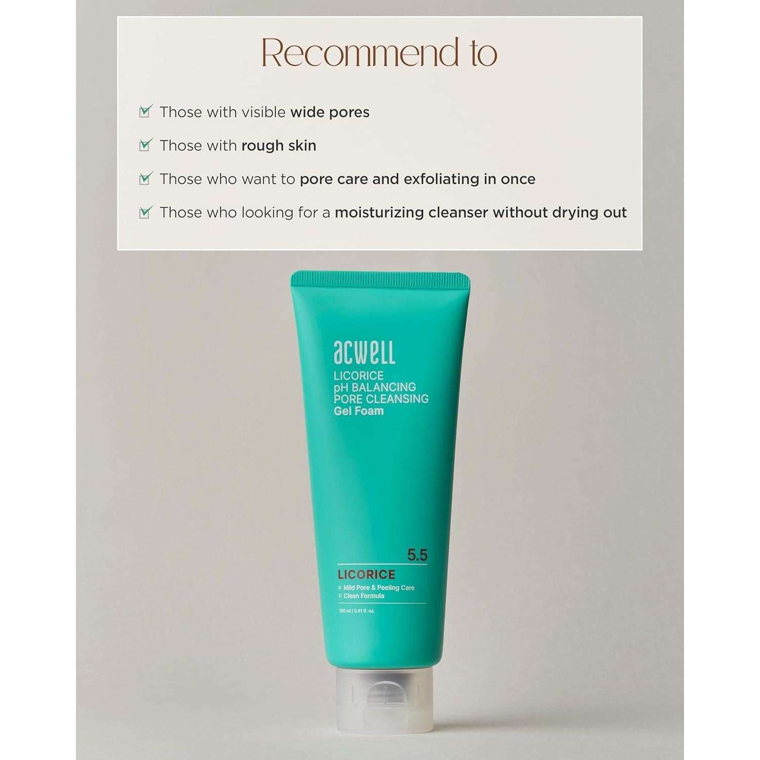 ACWELL Gel Espumoso Limpiador Facial pH Equilibrante 160 ml