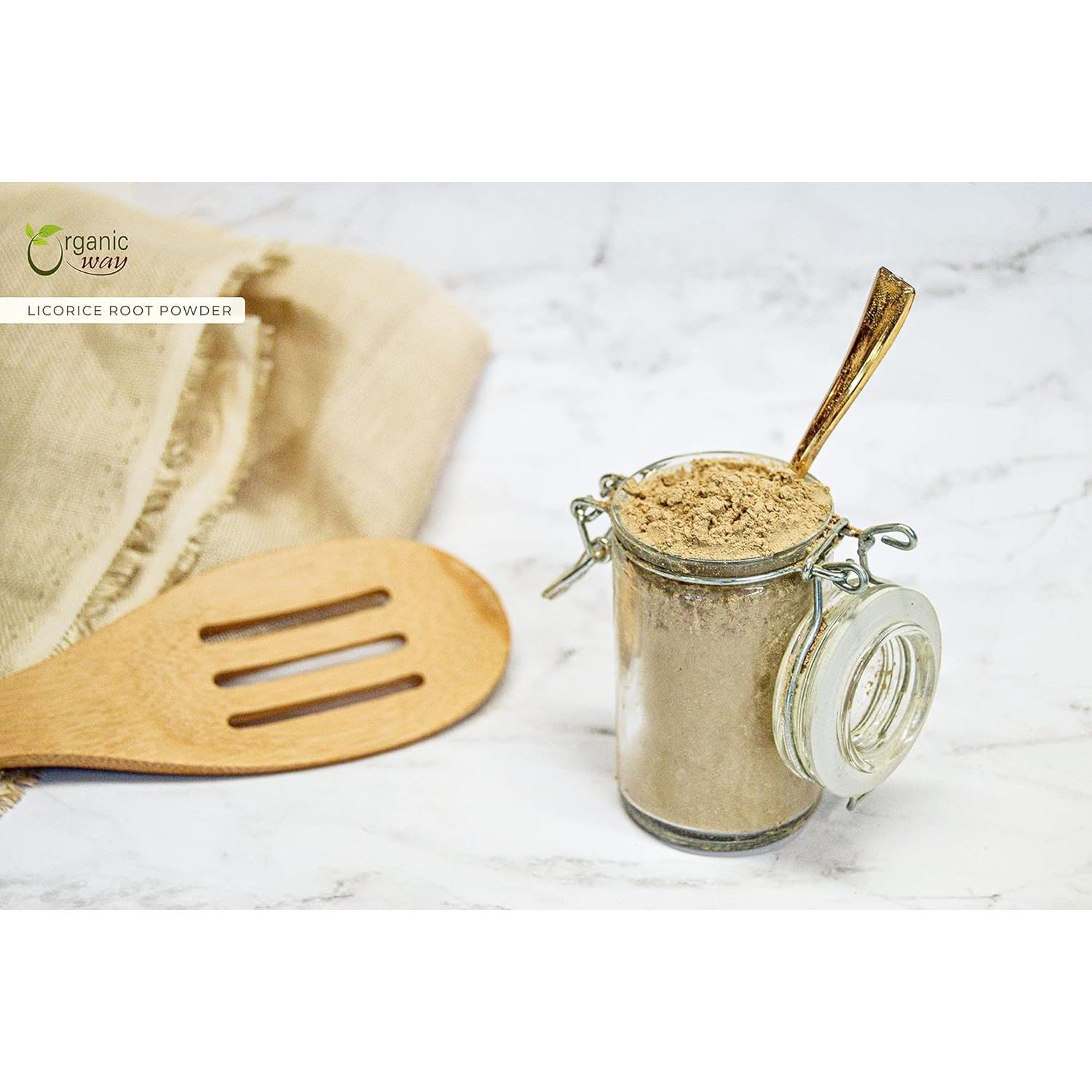 Polvo de raíz de regaliz orgánico Organic Way 227 g - Certificado Kosher