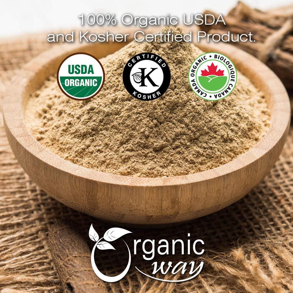 Polvo de raíz de regaliz orgánico Organic Way 227 g - Certificado Kosher