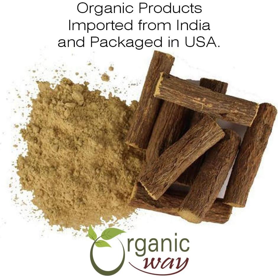 Polvo de raíz de regaliz orgánico Organic Way 227 g - Certificado Kosher