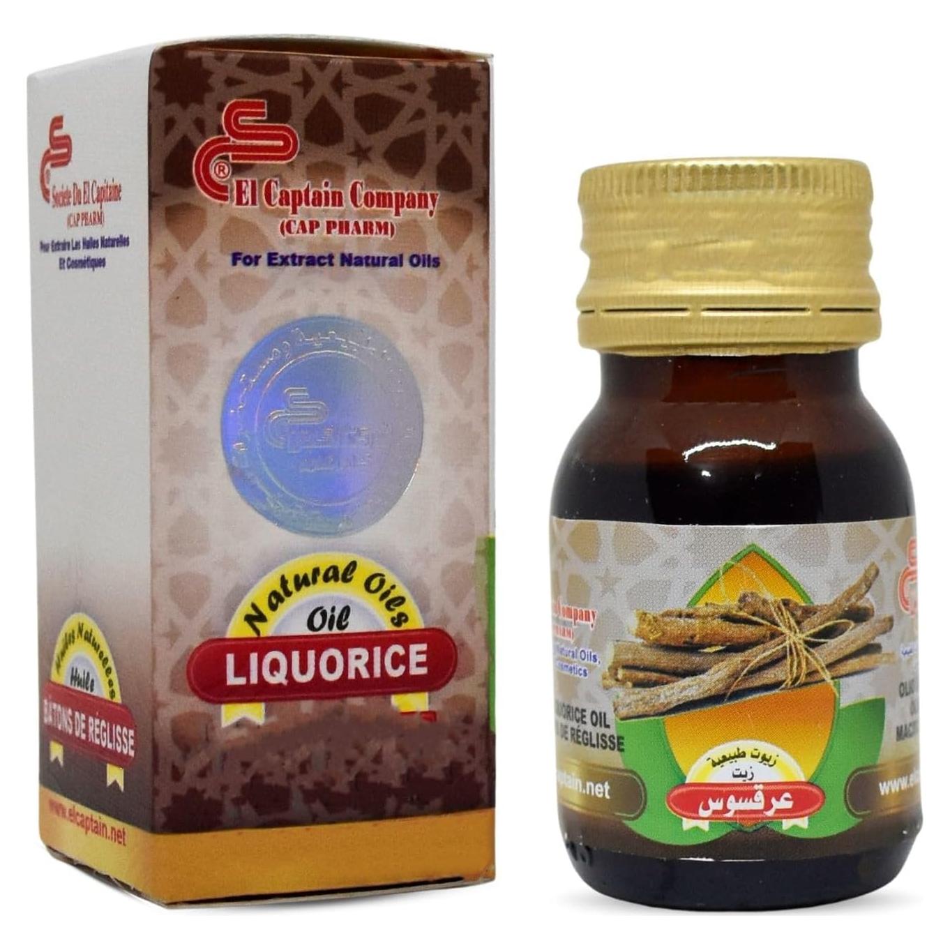 Aceite de Regaliz Puro El Captain 30 ml - Hidratante Natural