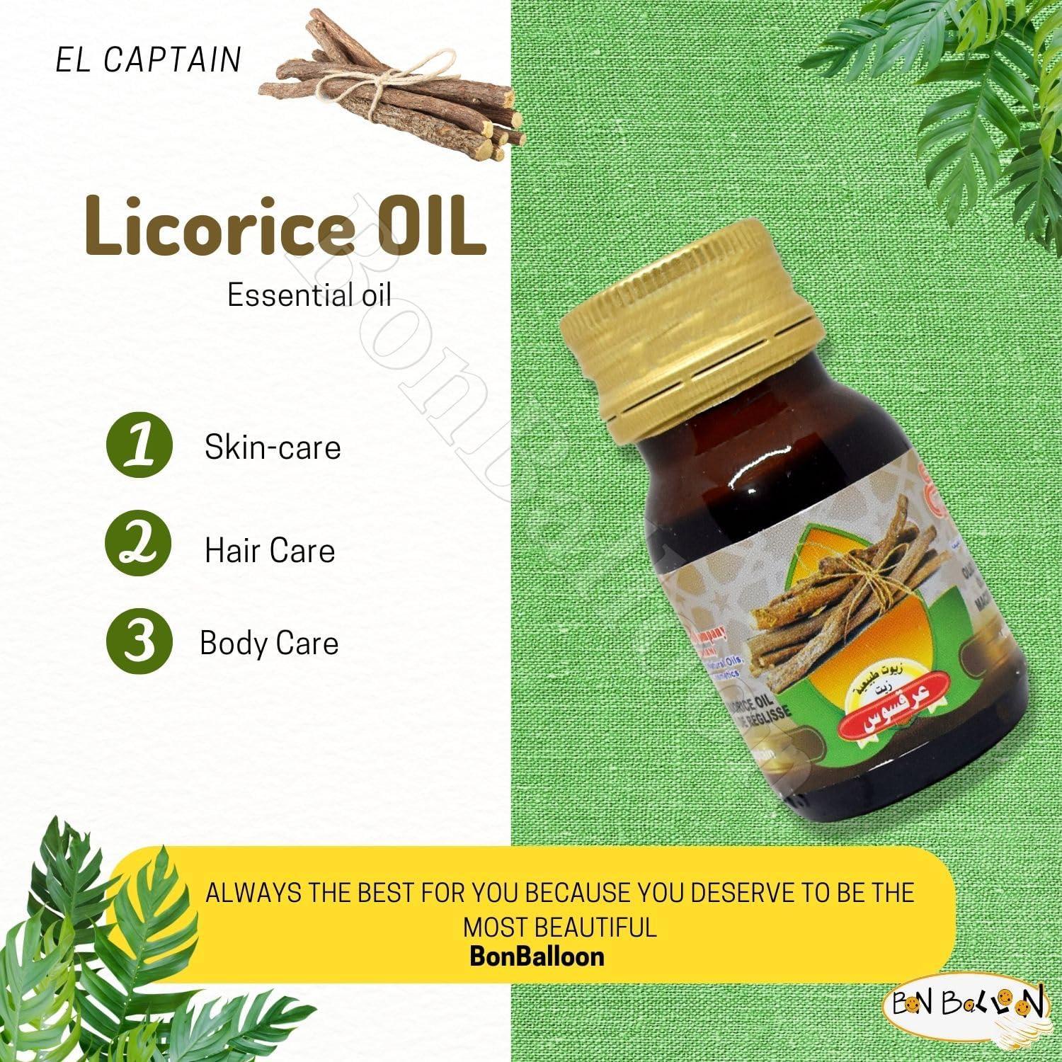 Aceite de Regaliz Puro El Captain 30 ml - Hidratante Natural