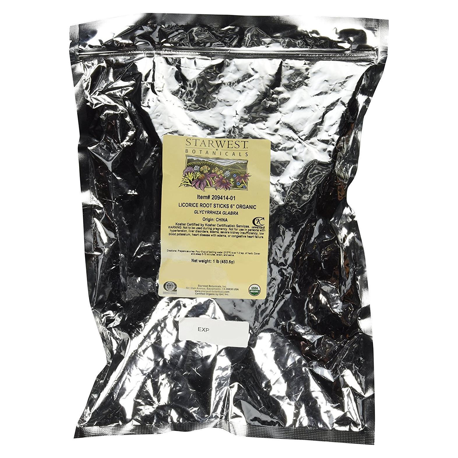 Palitos de Raíz de Regaliz Orgánico Starwest 0.45 kg