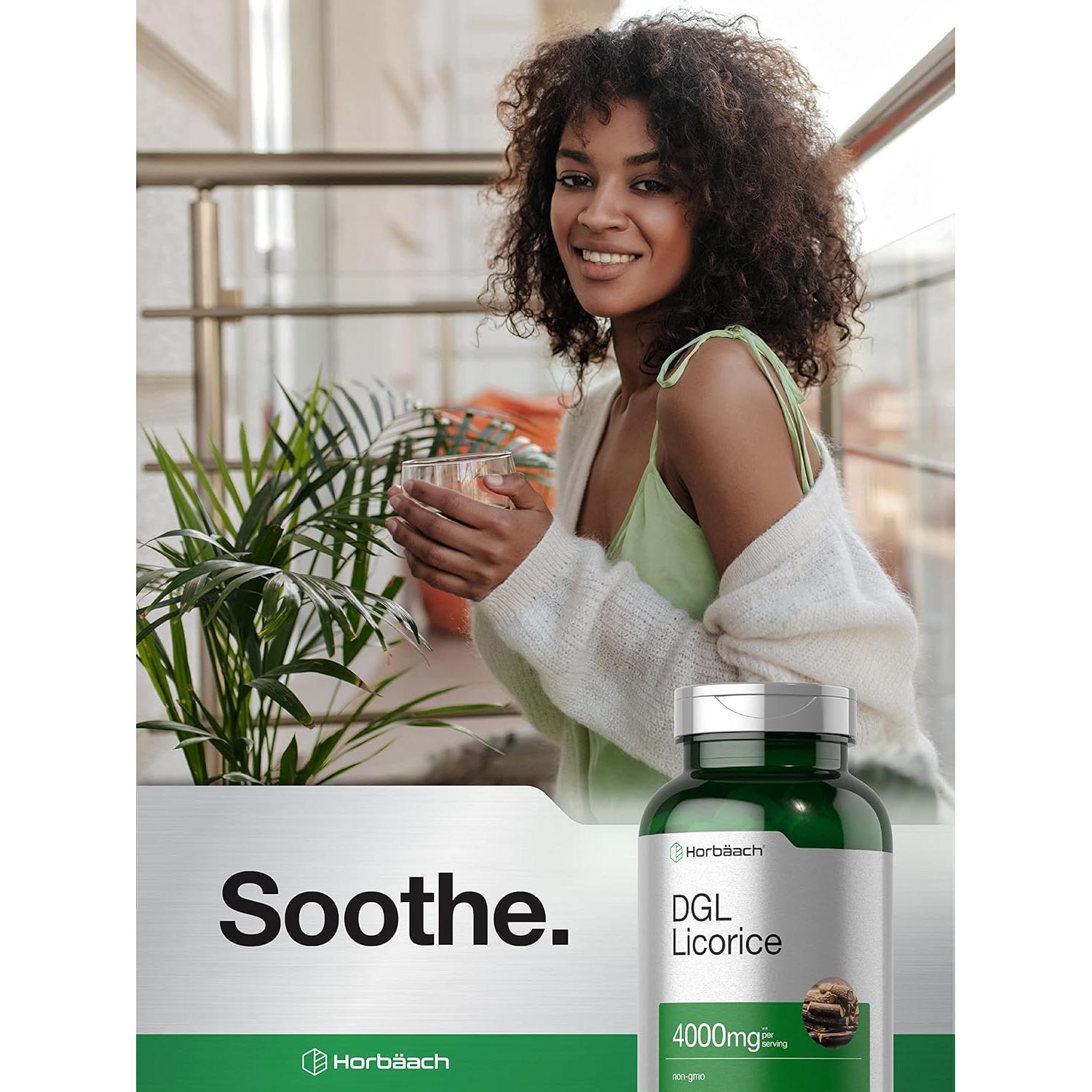 Tabletas Masticables de Regaliz DGL Horbaach 4000mg 180 Unidades