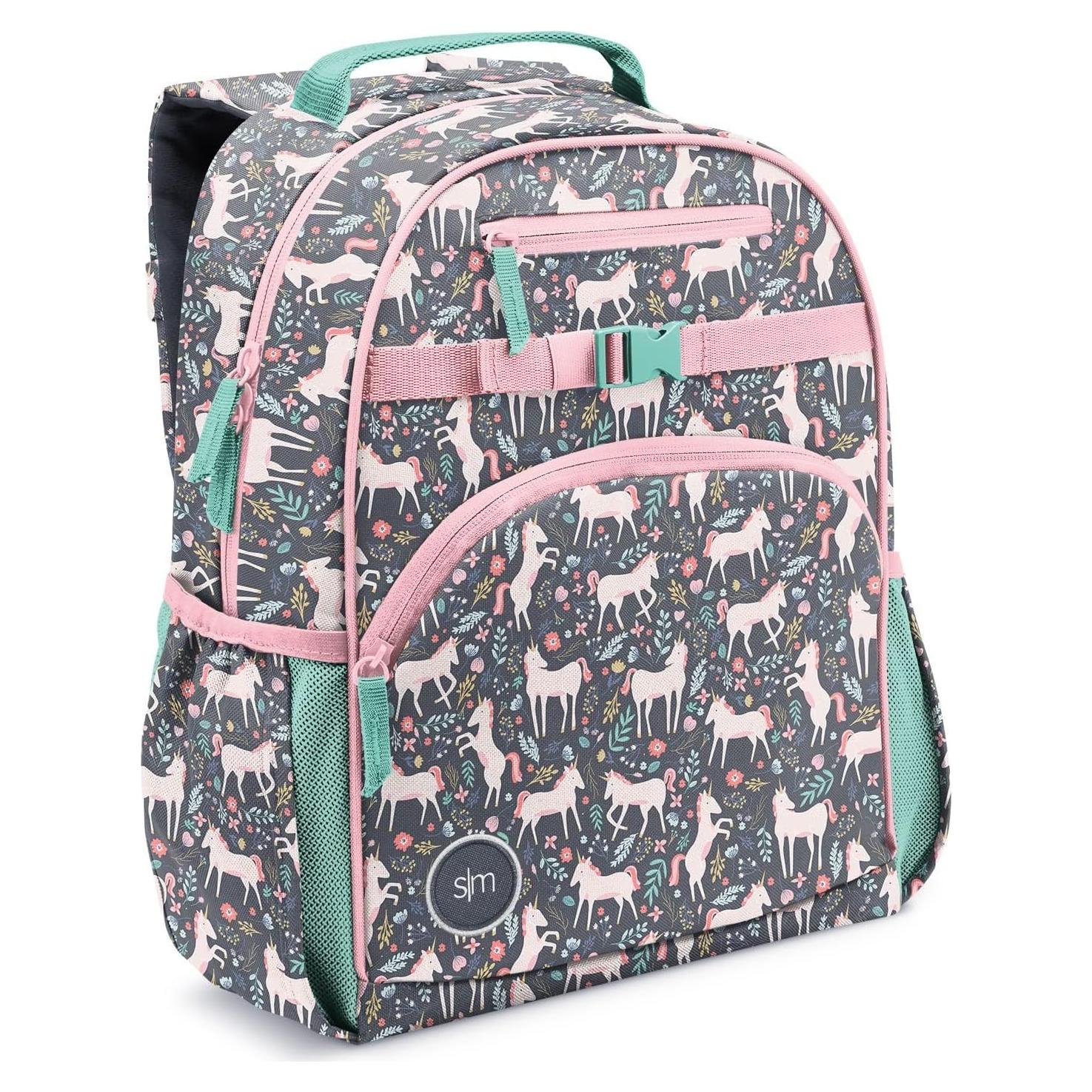 Mochila Mediana Simple Modern Campos de Unicornio 12L 38.7cm
