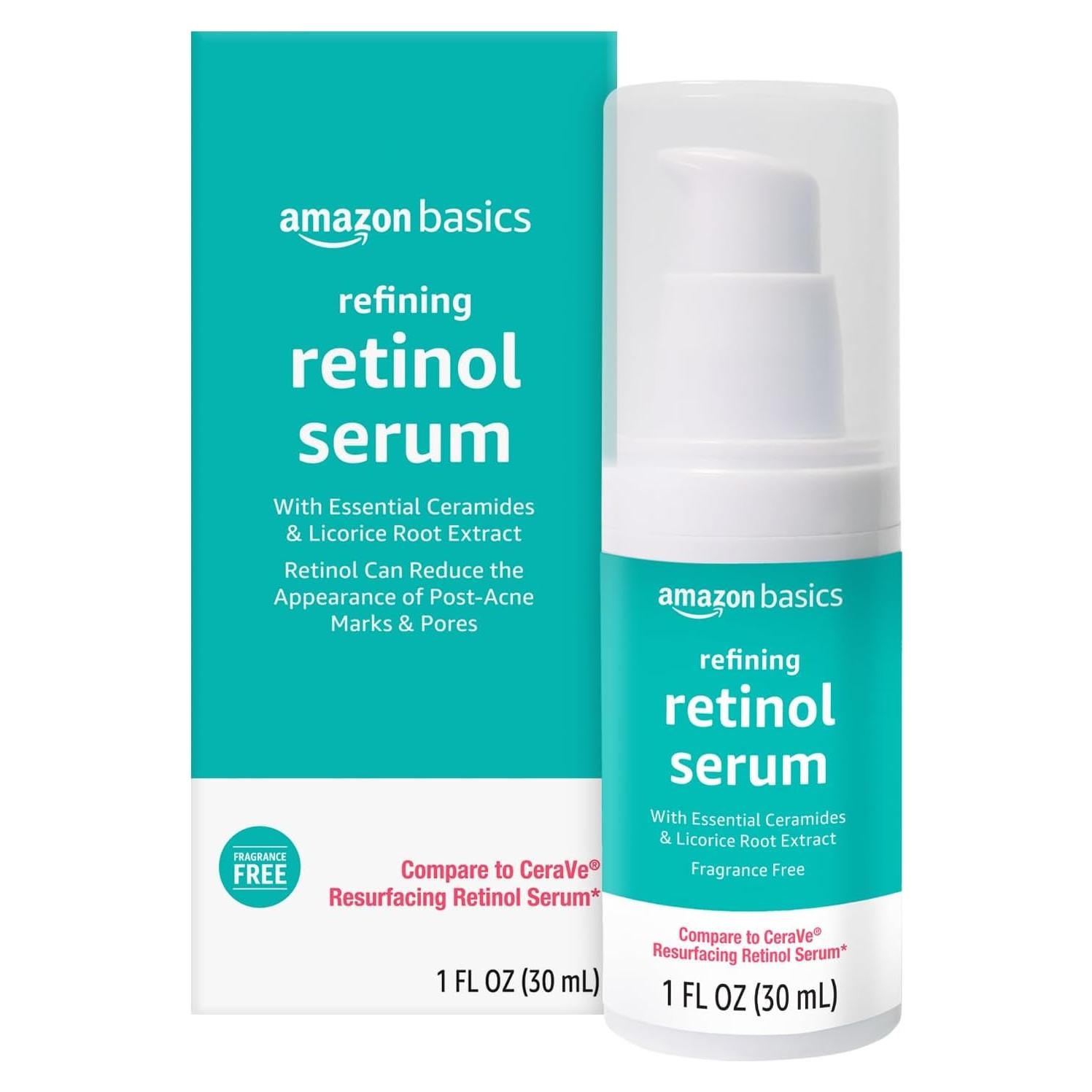 Suero Facial de Retinol Amazon Basics 29.57 ml - Antiacné
