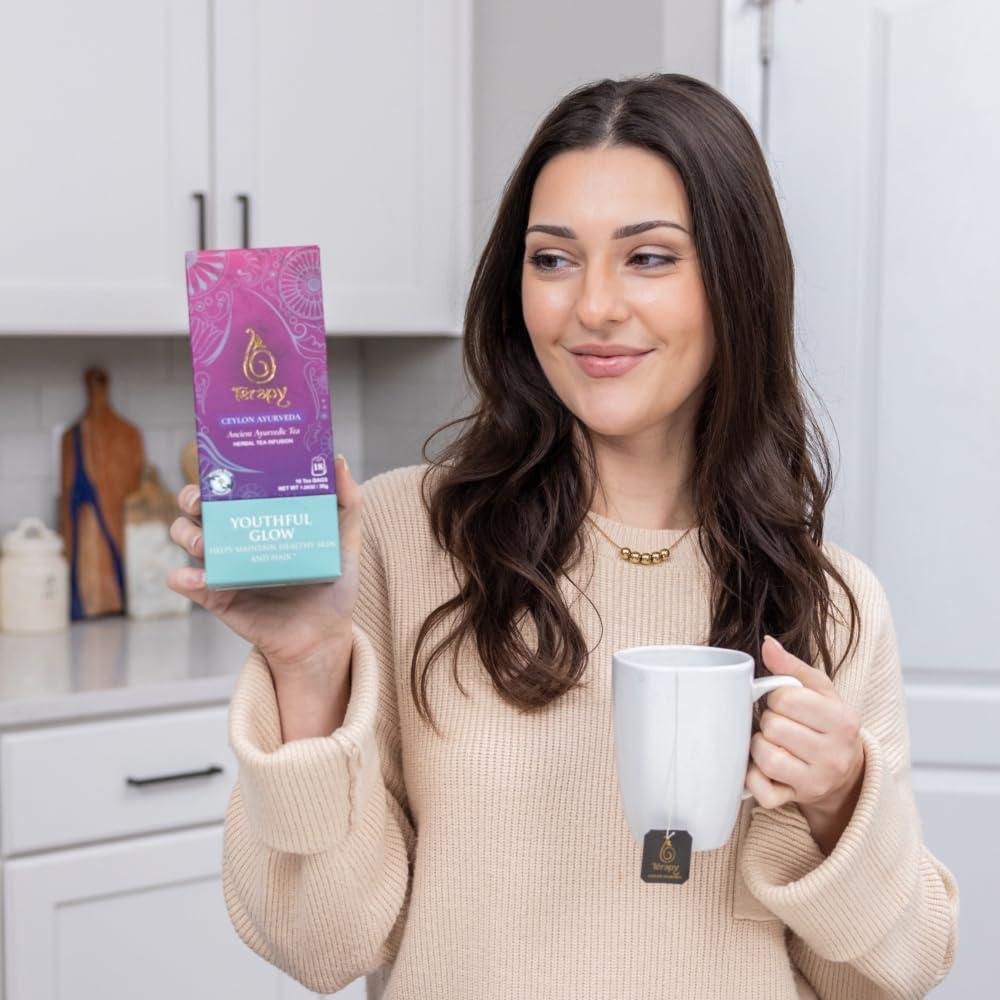 Té Herbal Orgánico Brillante Juventud Terapia Ceylon - 18 Bolsitas