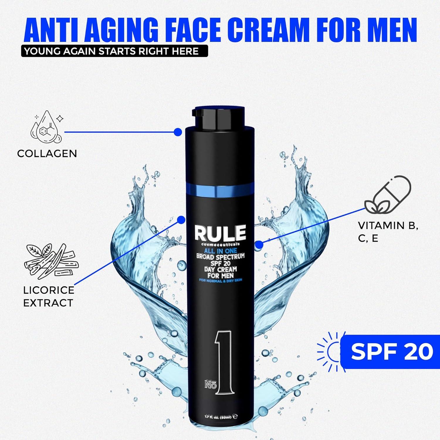 Crema Facial Hidratante para Hombres Rule 50 mL SPF 20