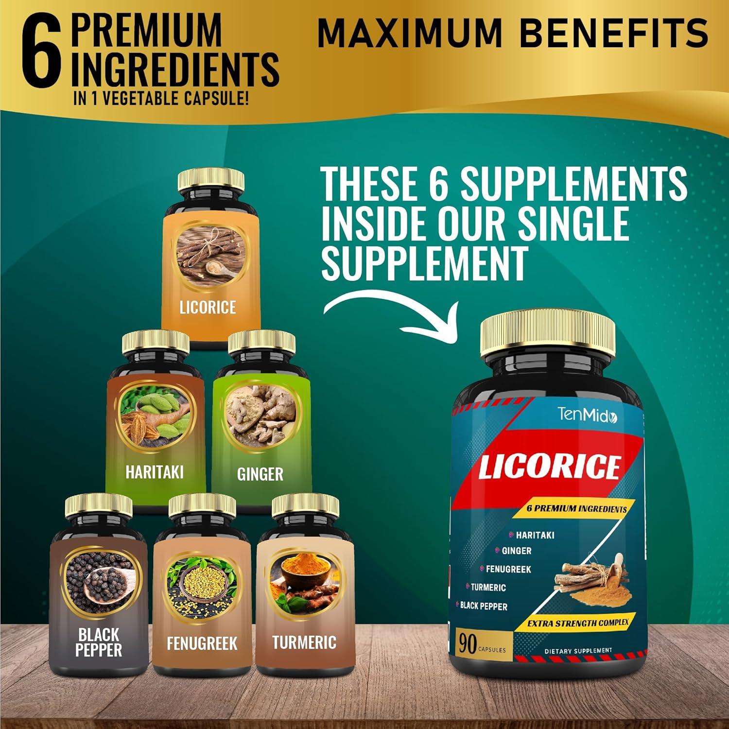 Cápsulas de Extracto de Regaliz Tenmido - 90 Unidades - Digestión