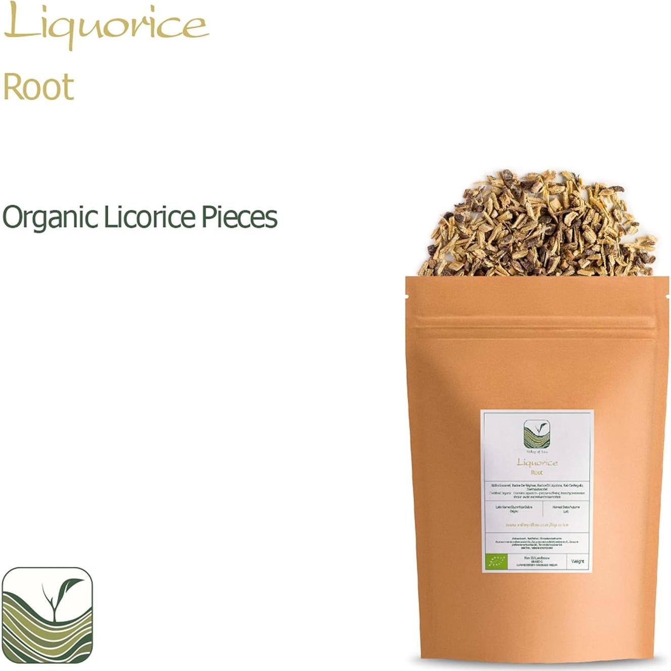 Té Herbal de Regaliz Orgánico Valley of Tea 100g - Sabor Dulce