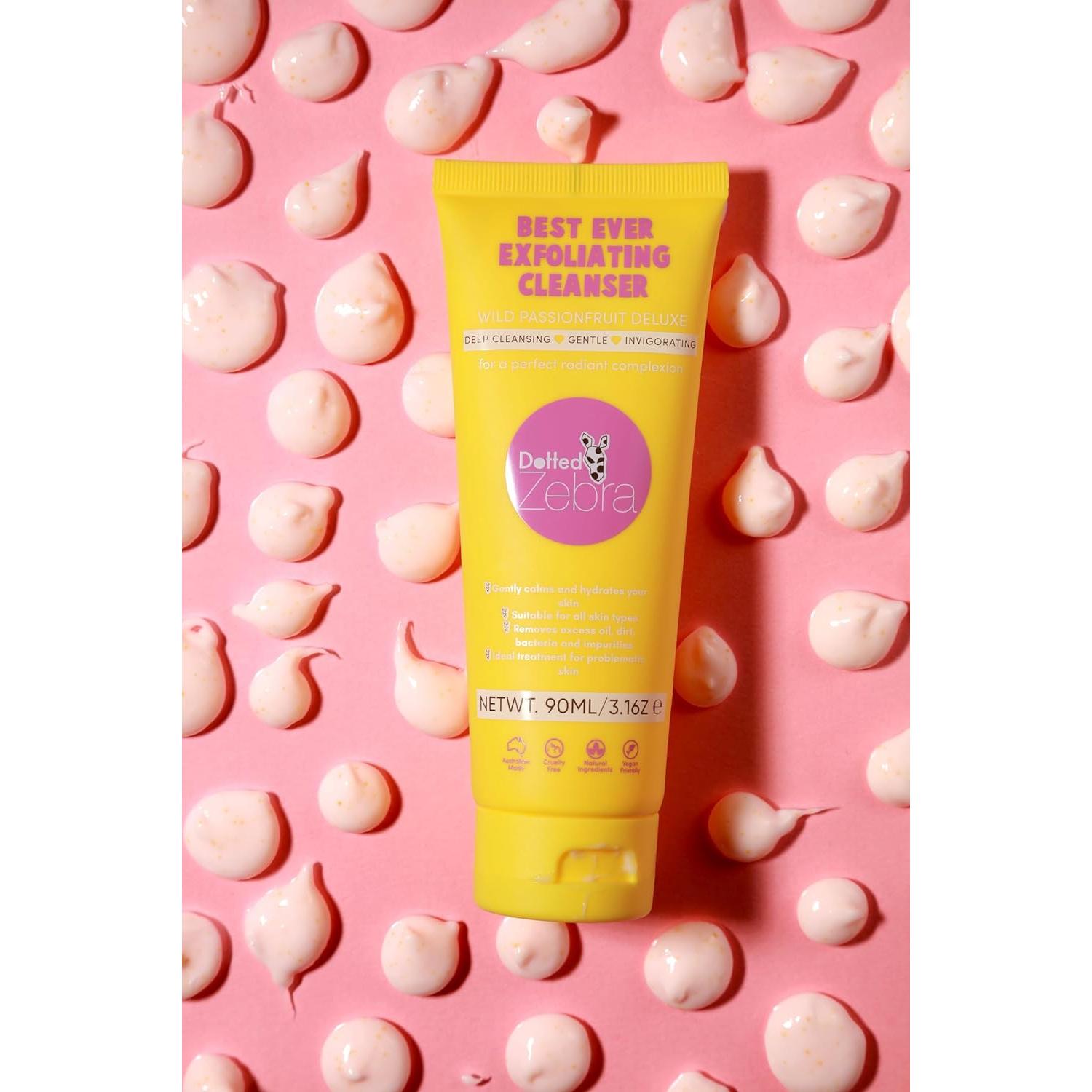 Limpiador Exfoliante Facial Dotted Zebra 115 g - Vegano con Fruta de la Pasión