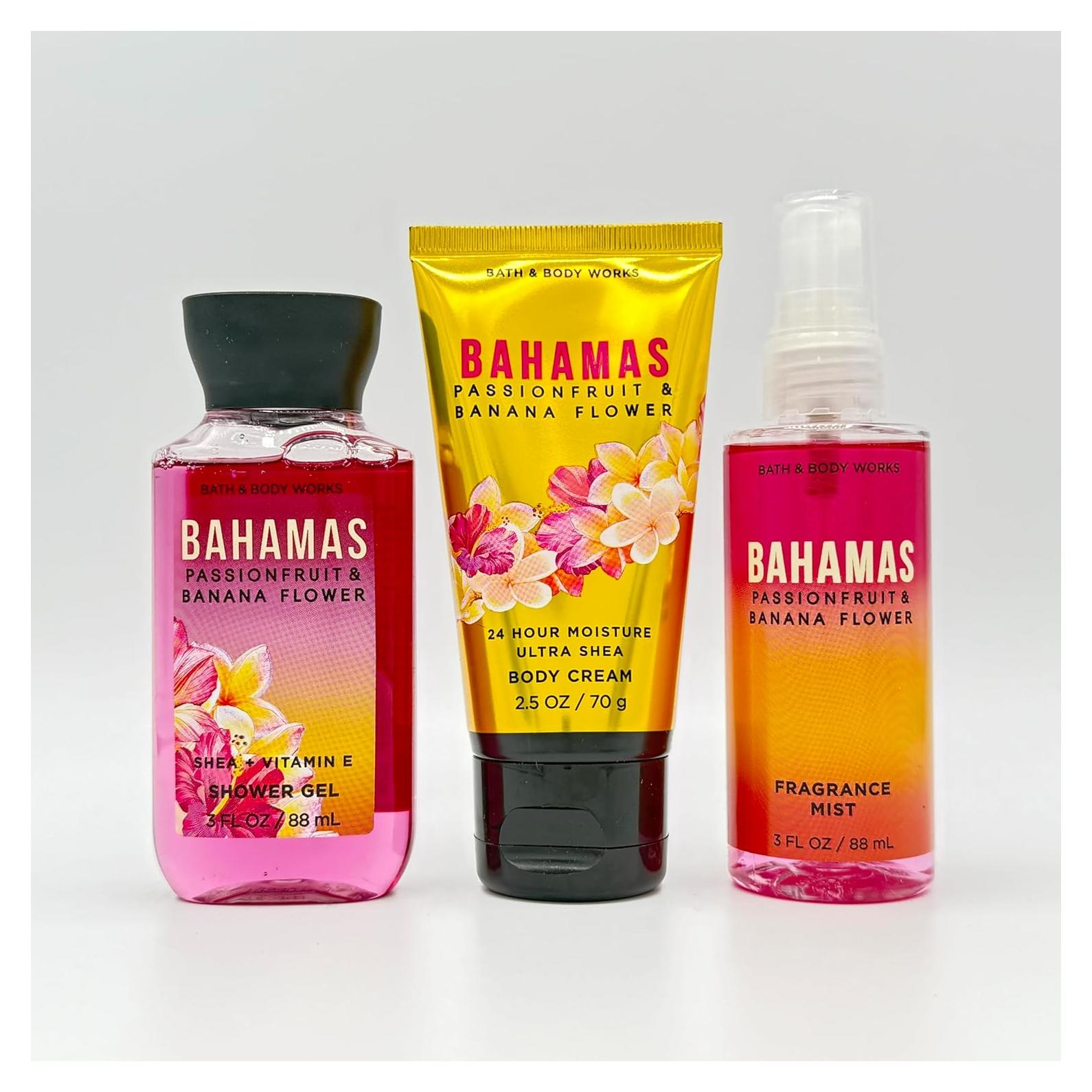 Paquete de Baño de Viaje Bath & Body Works - 3 Piezas Gel, Crema y Bruma