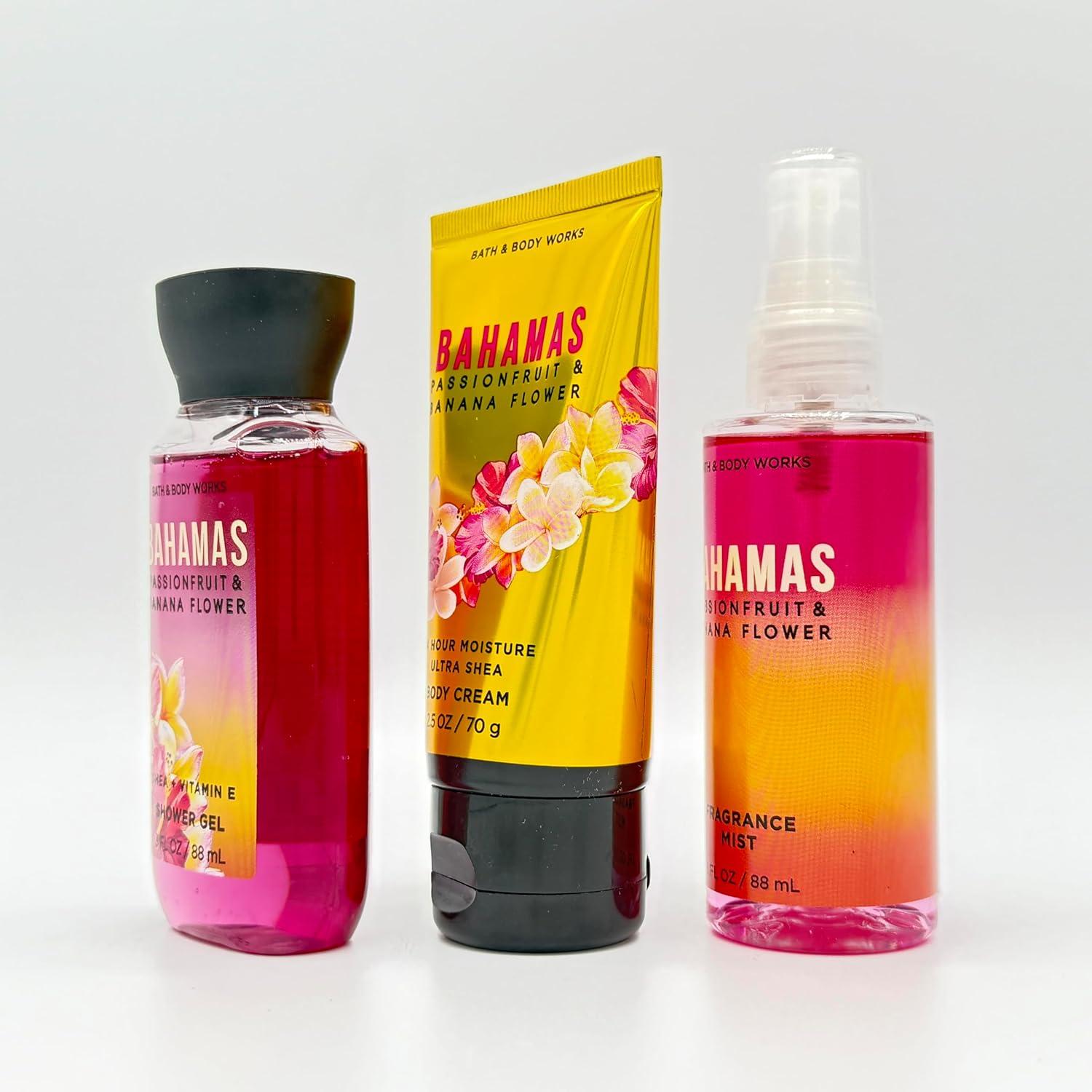 Paquete de Baño de Viaje Bath & Body Works - 3 Piezas Gel, Crema y Bruma