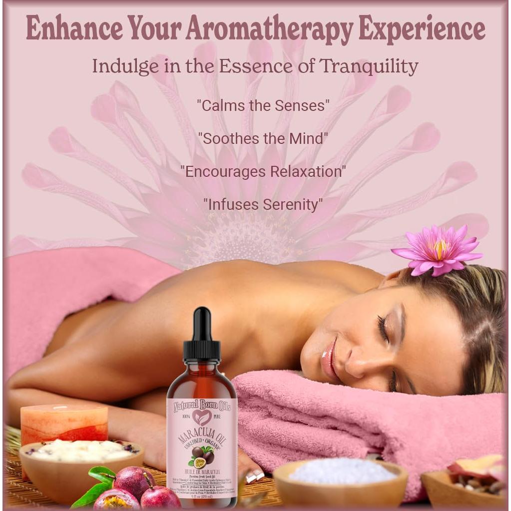 Aceite de Maracuyá 118ml Natural Orgánico Prensado en Frío