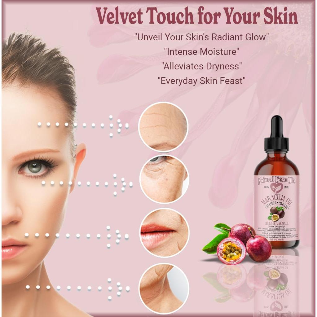 Aceite de Maracuyá 118ml Natural Orgánico Prensado en Frío