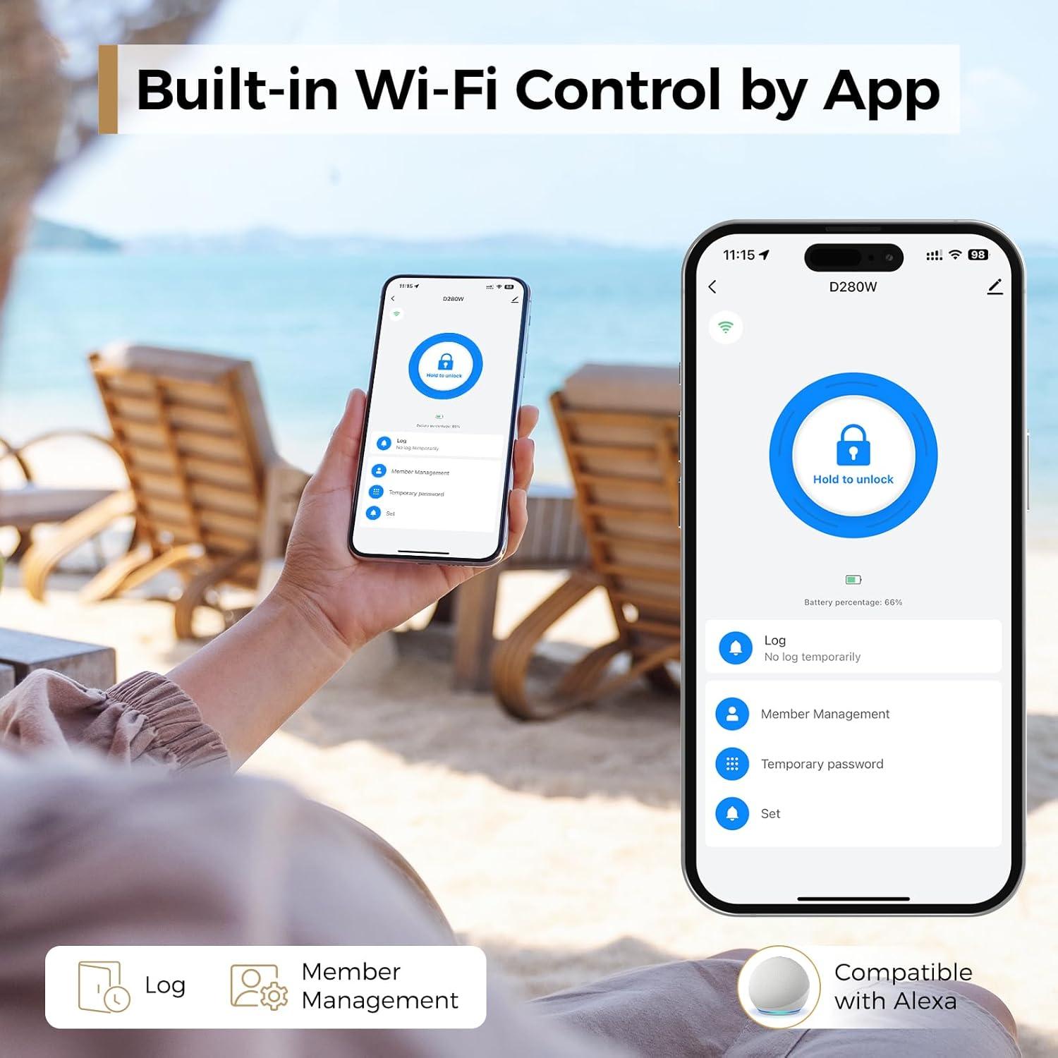 Cerradura Inteligente ARPHA A280 - WiFi, Huella Dactilar, Control APP