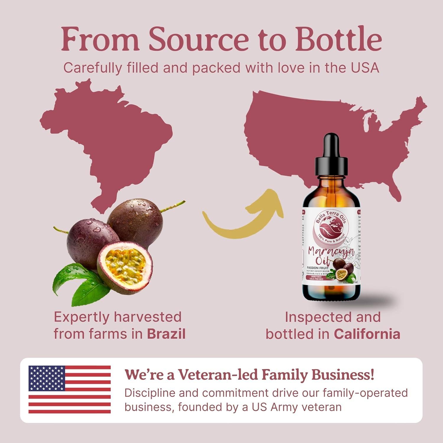 Aceite de Maracuyá Bella Terra 226.8 g - Hidratante Natural