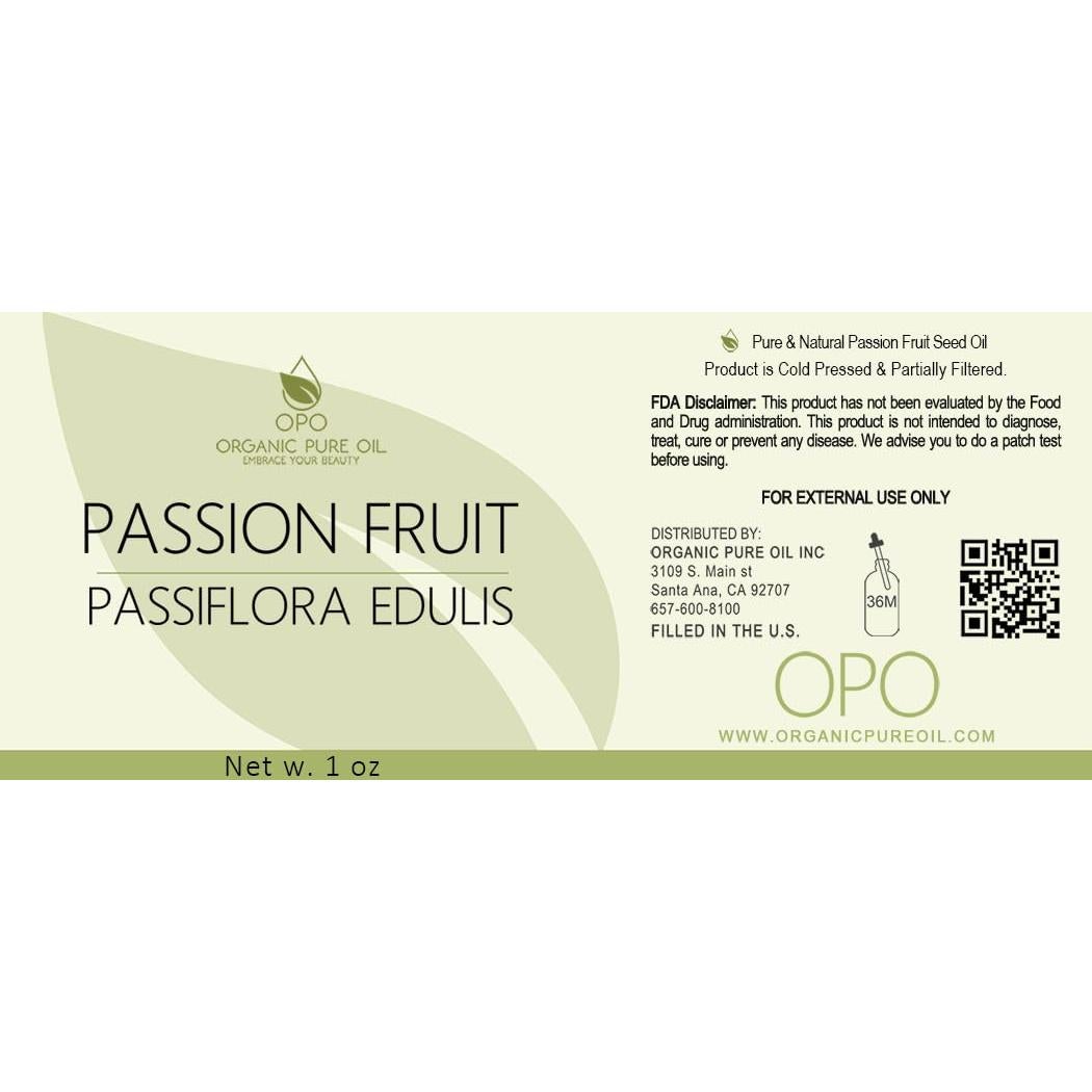 Aceite de Maracuyá Orgánico Puro 30 ml - Hidratante Facial y Capilar