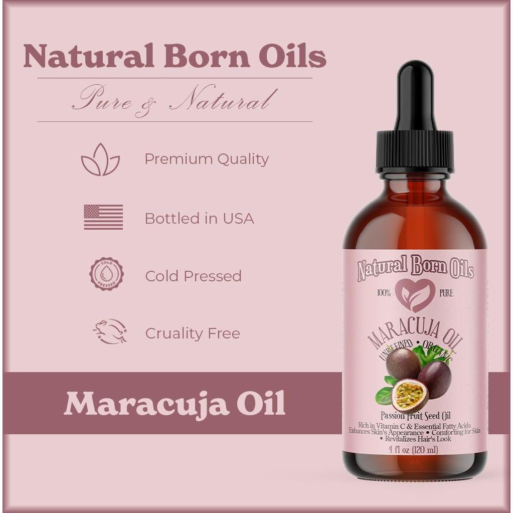 Aceite de Maracuyá Natural Born Oils 3.63 kg Orgánico Prensado en Frío