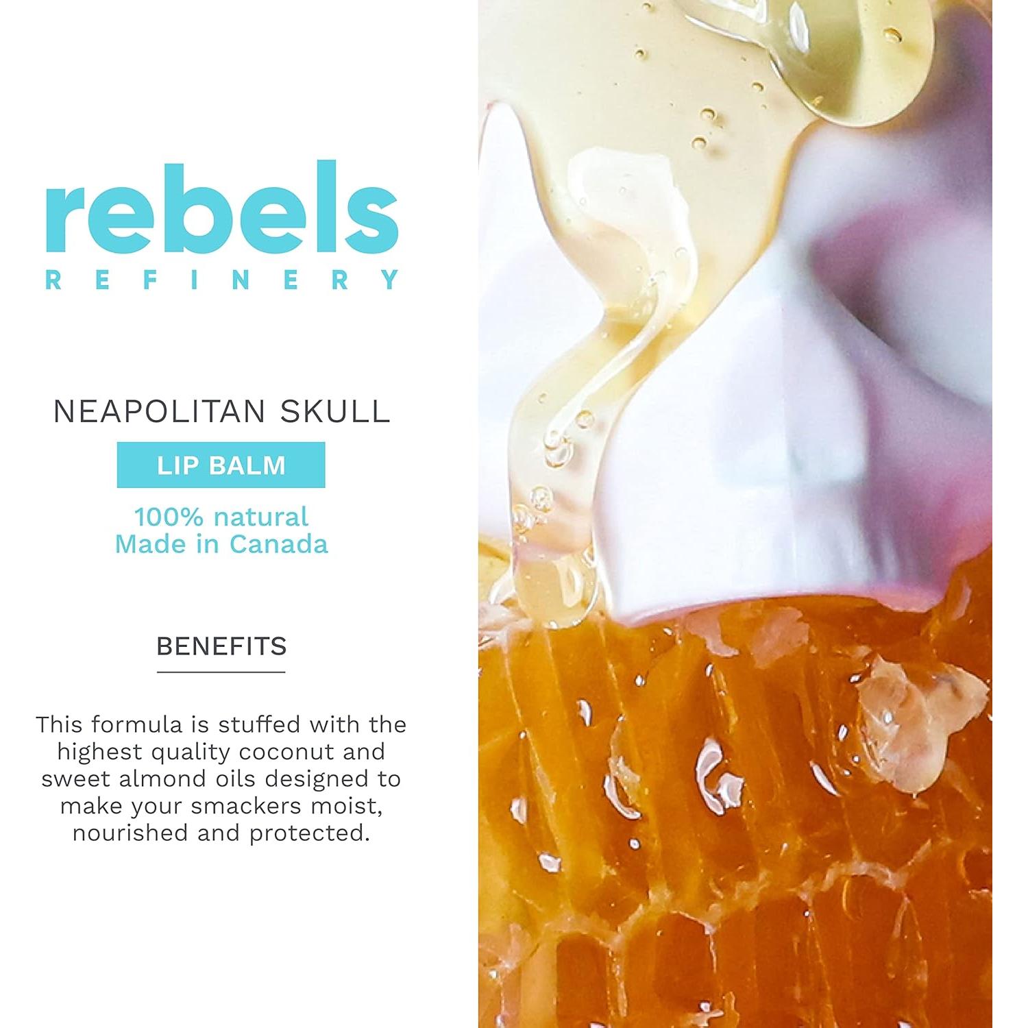 Conjunto de bálsamo labial Rebels Refinery 3 piezas - Fruta de la pasión, Menta negra, Vainilla blanca