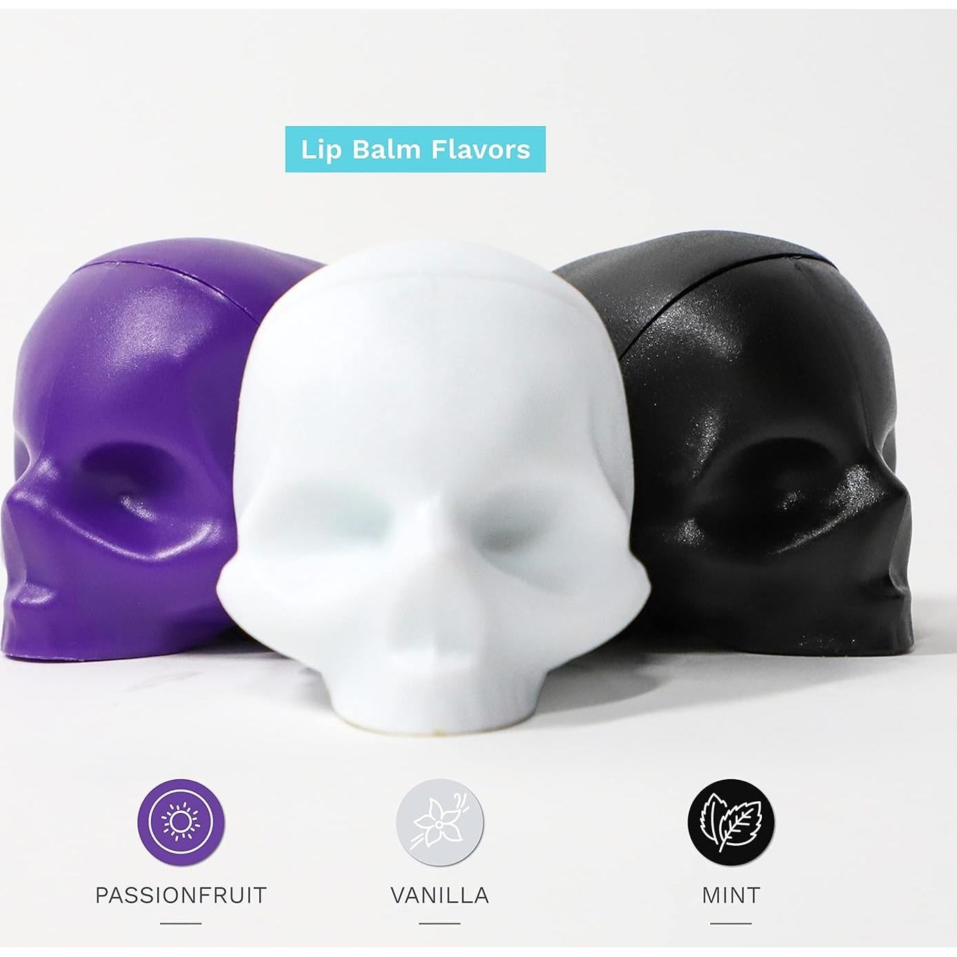 Conjunto de bálsamo labial Rebels Refinery 3 piezas - Fruta de la pasión, Menta negra, Vainilla blanca