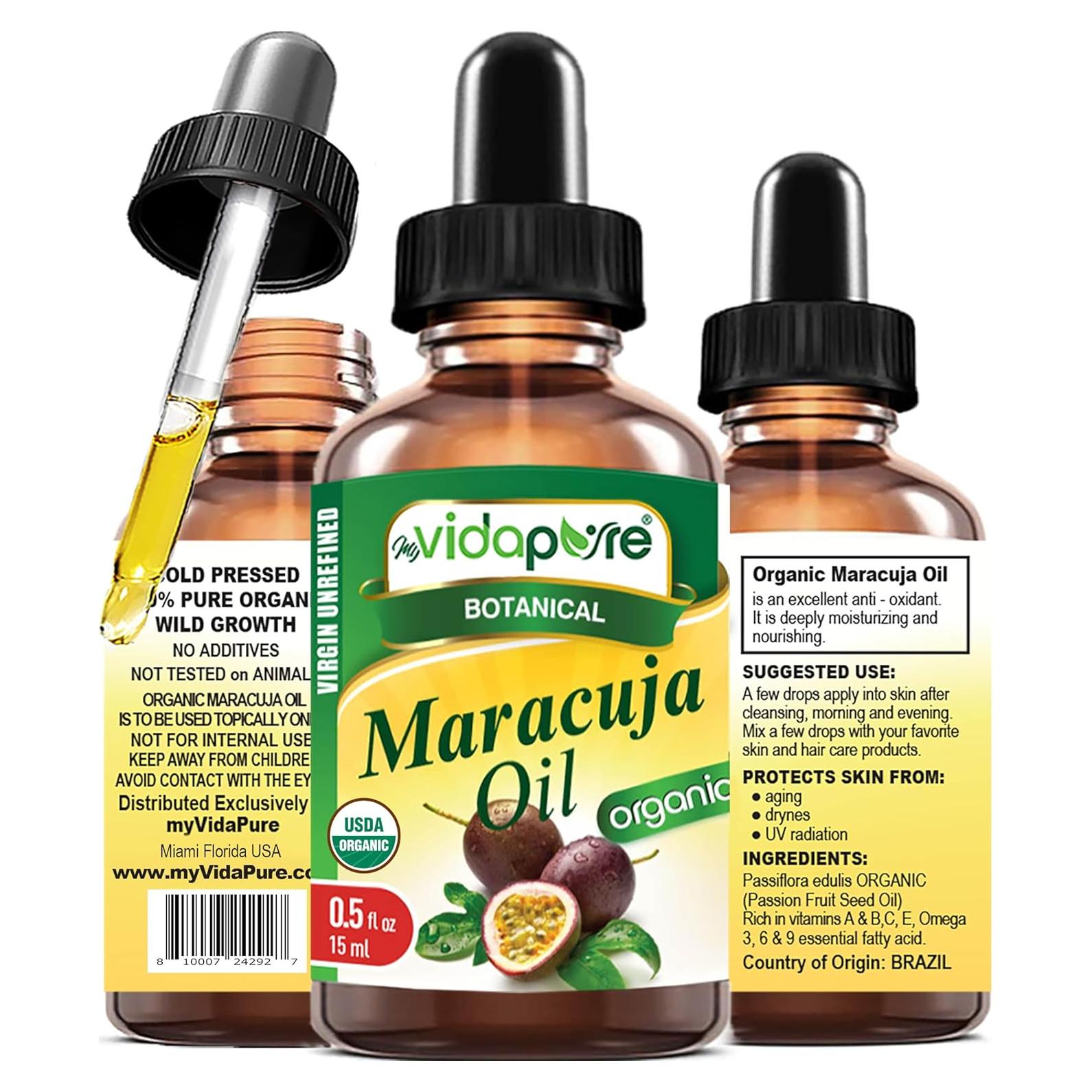 Aceite de Maracuyá Orgánico myVidaPure 100% Puro 15 ml