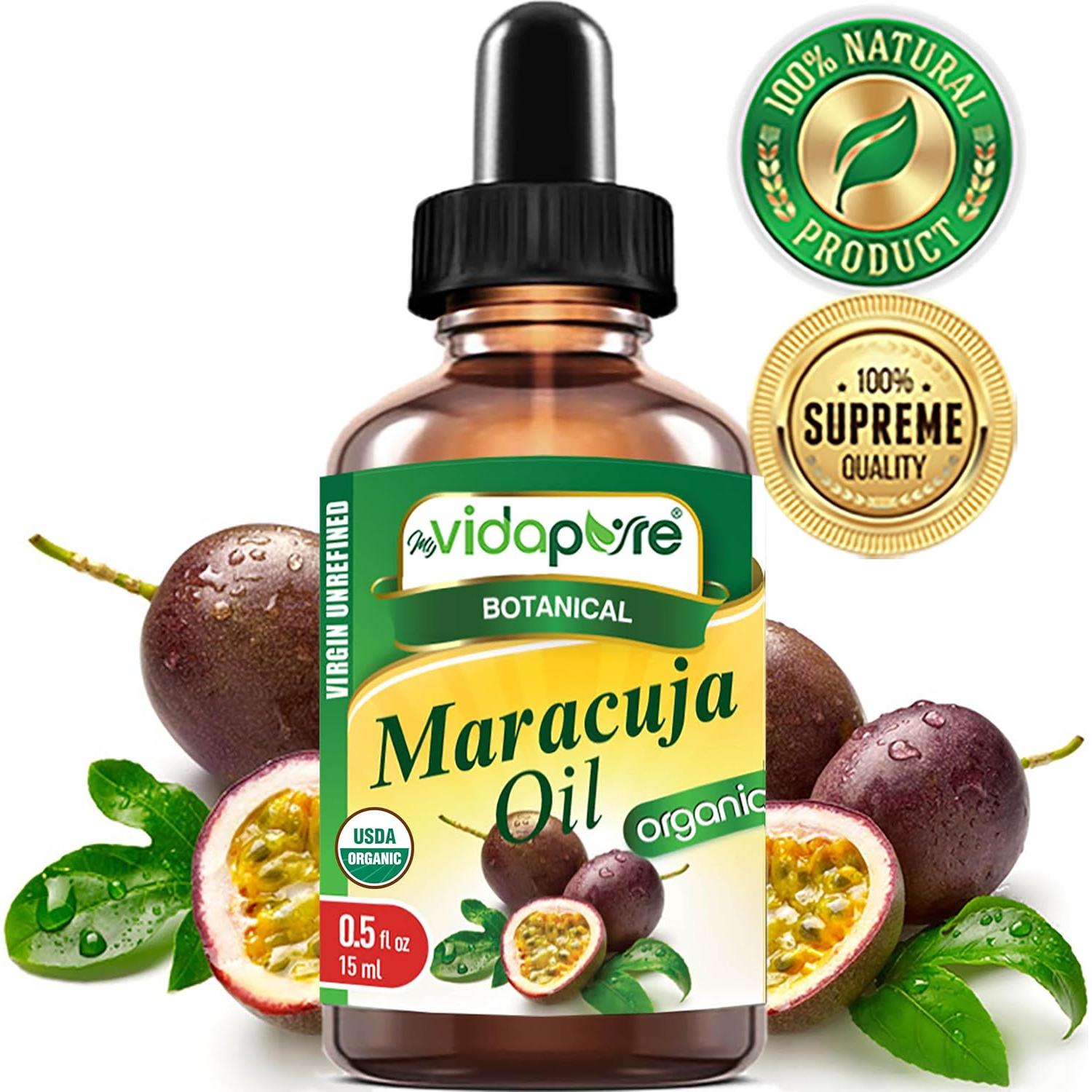 Aceite de Maracuyá Orgánico myVidaPure 100% Puro 15 ml