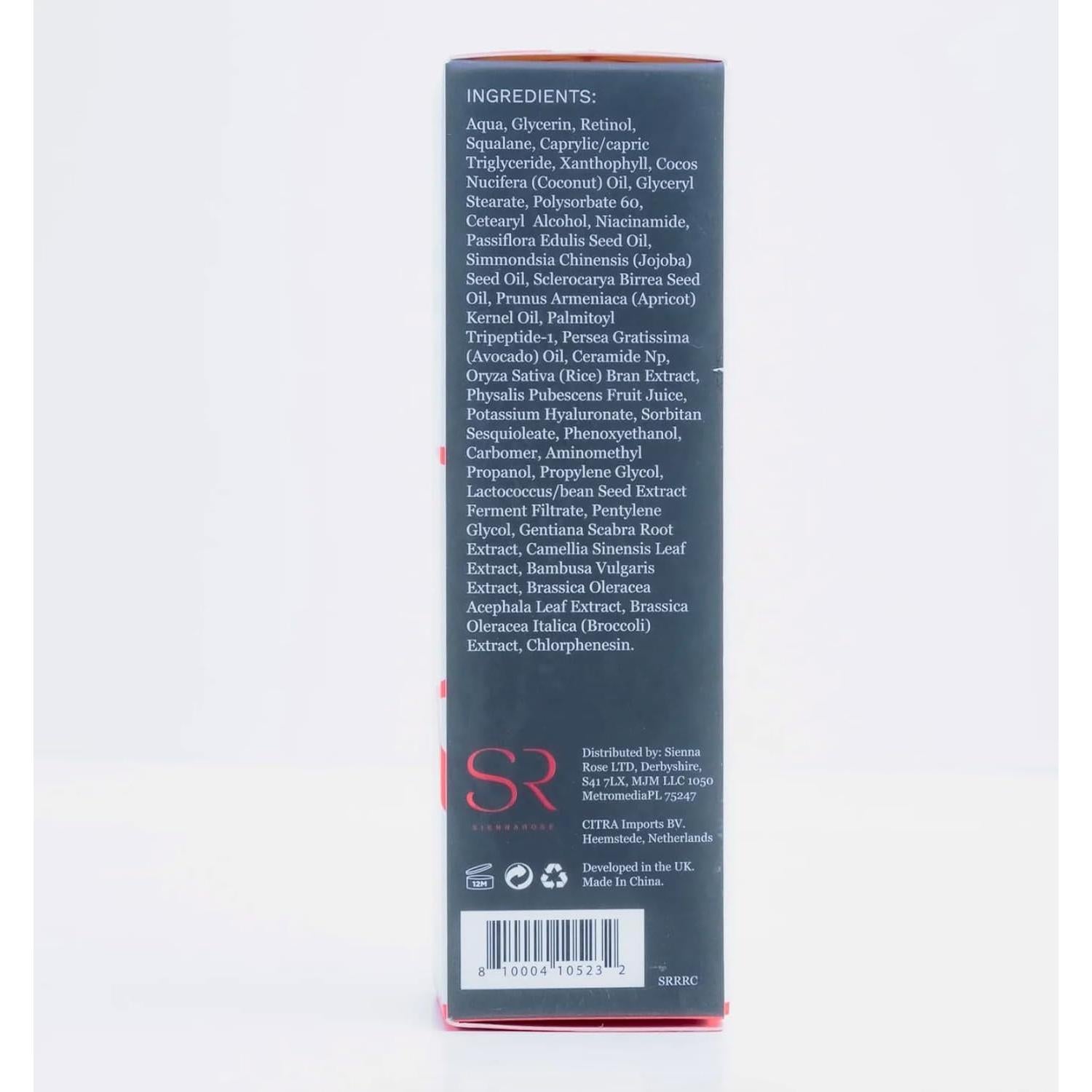 Crema de Retinol Sienna Rose 1% 30 ml - Antiarrugas y Renovación