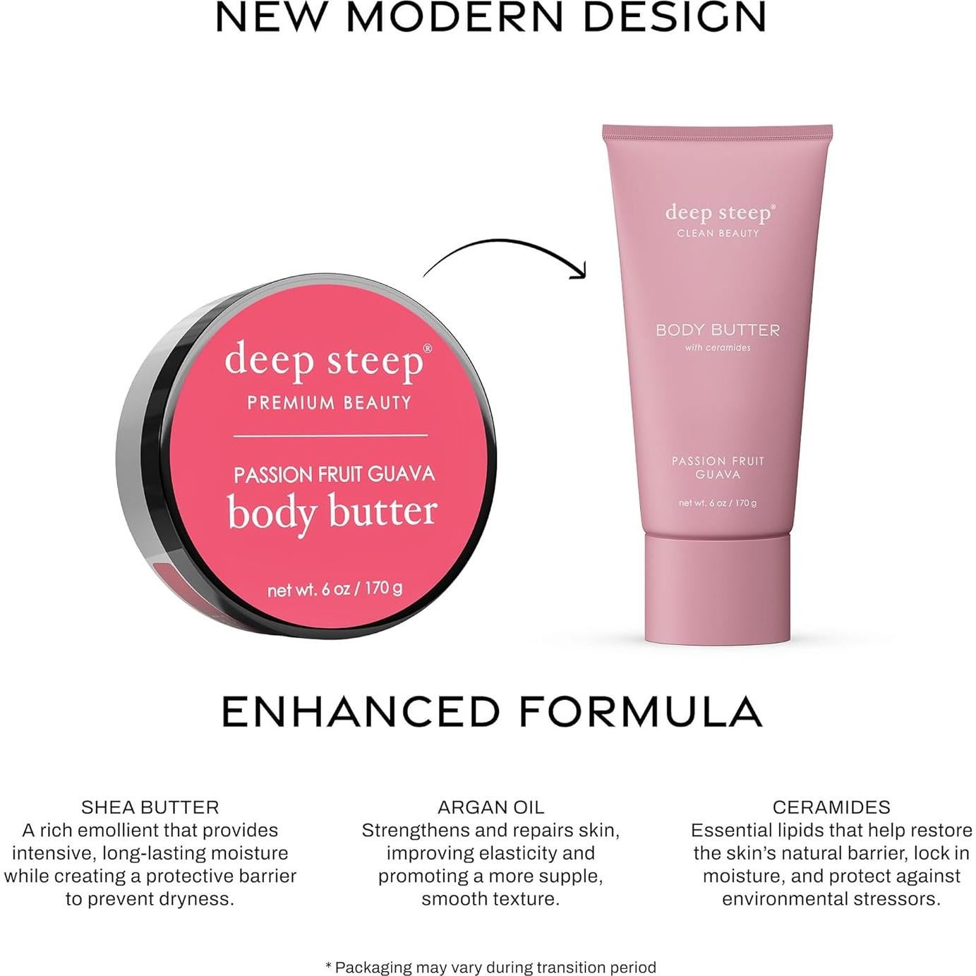 Manteca Corporal Deep Steep 170g Ceramidas Fruta de la Pasión