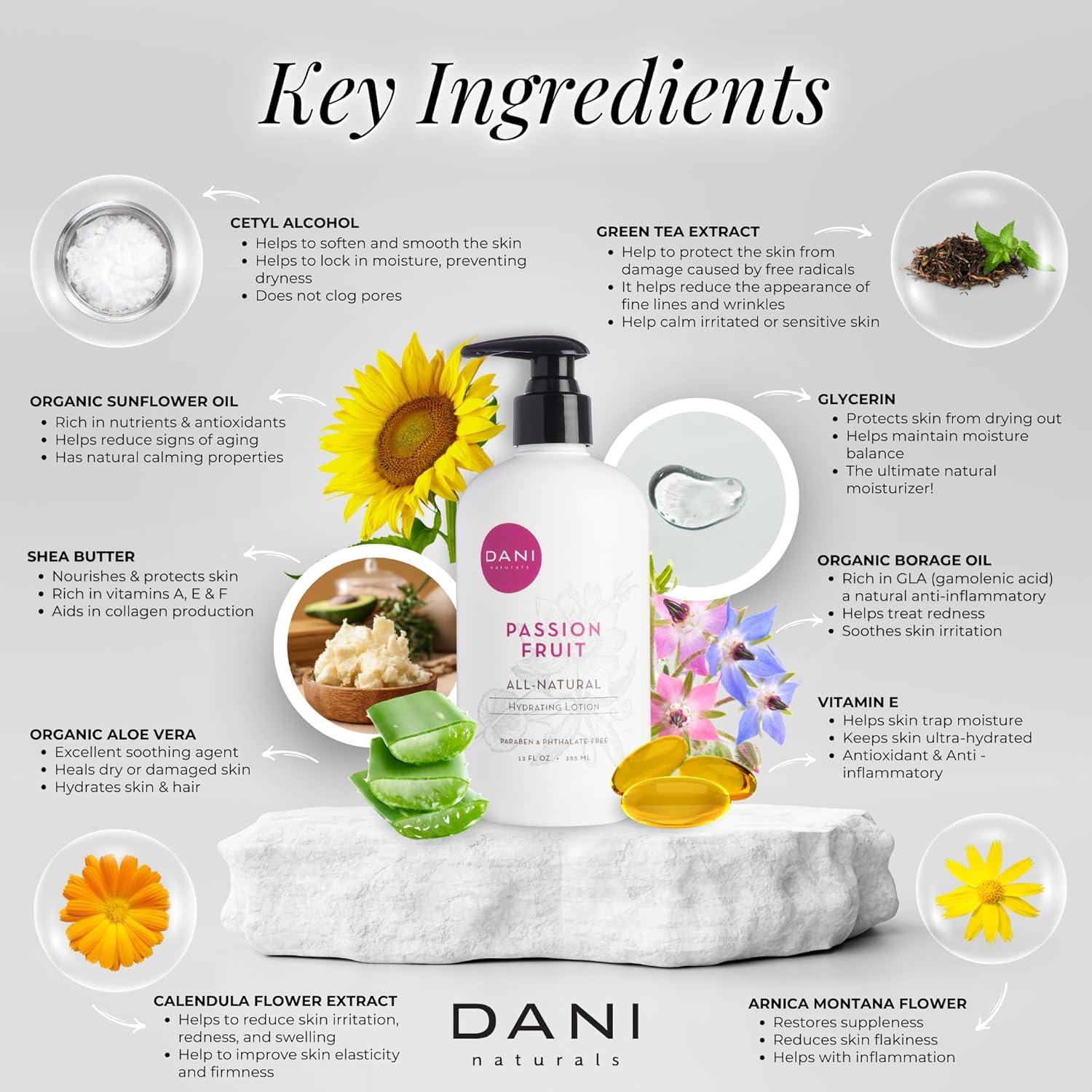 Loción Hidratante DANI Naturals 340g - Fruta de la Pasión