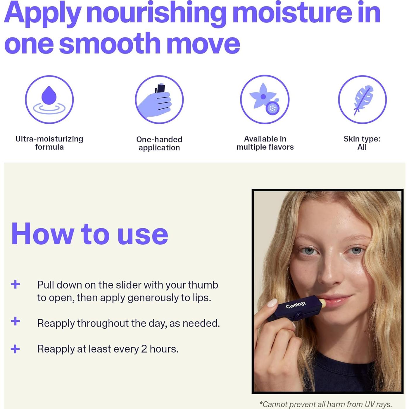 Bálsamo Labial Curology Fruta de la Pasión 17.86g Hidratante