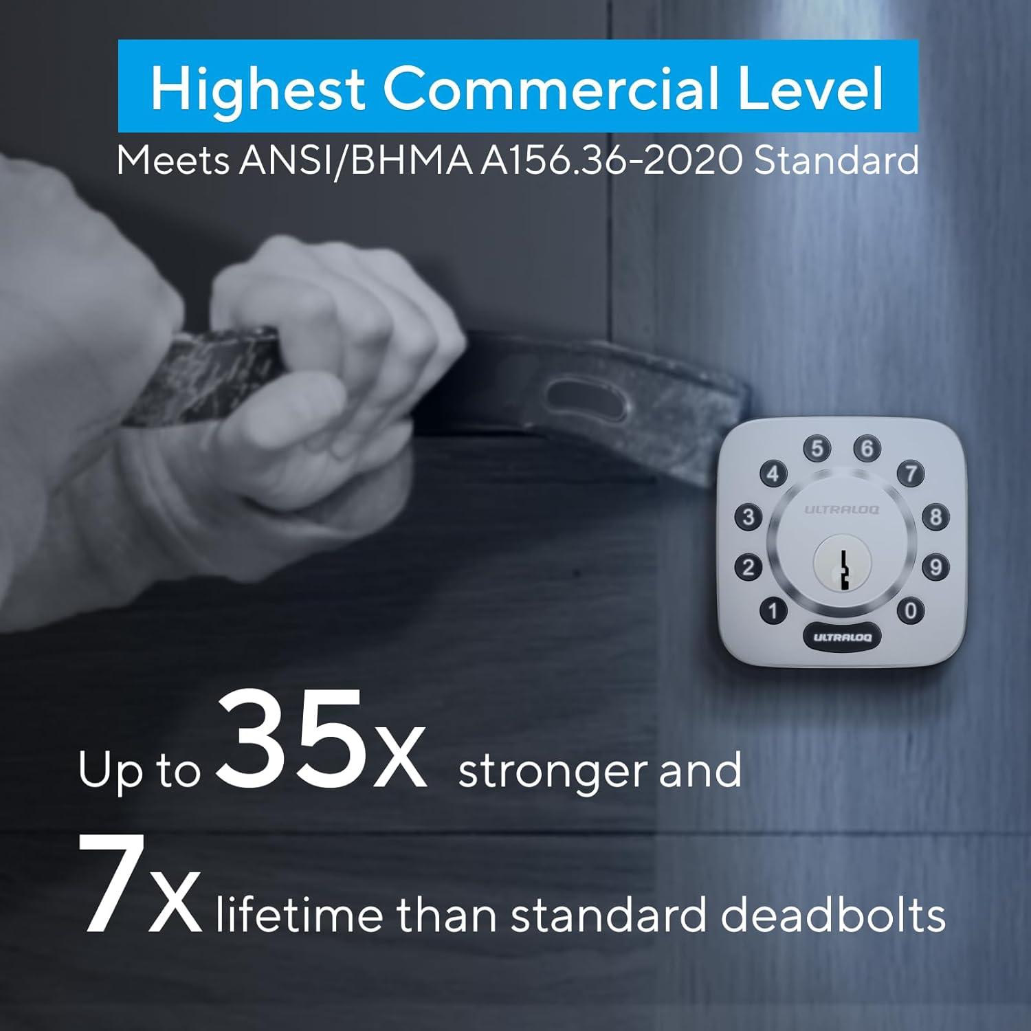 Cerradura Inteligente ULTRALOQ U-Bolt WiFi con Sensor y App