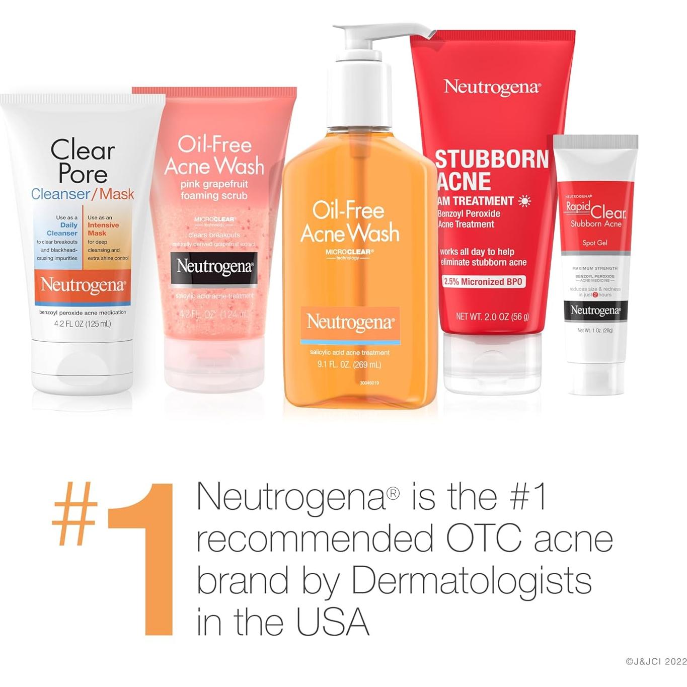 Barra de Limpieza Facial Neutrogena 99.22 g para Acné