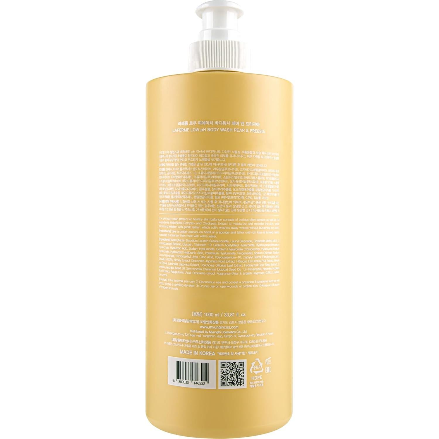 Gel de Baño Hipoalergénico Laferme 975 ml Pera Fresia