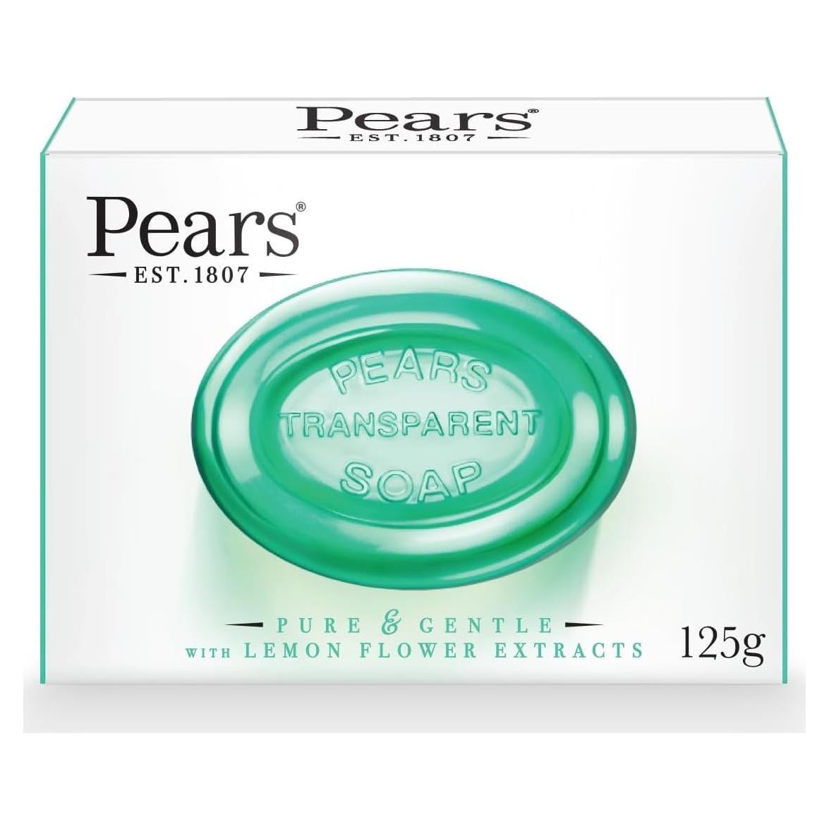 Jabón Pears Oil Clear 125 g con Extracto de Flor de Limón