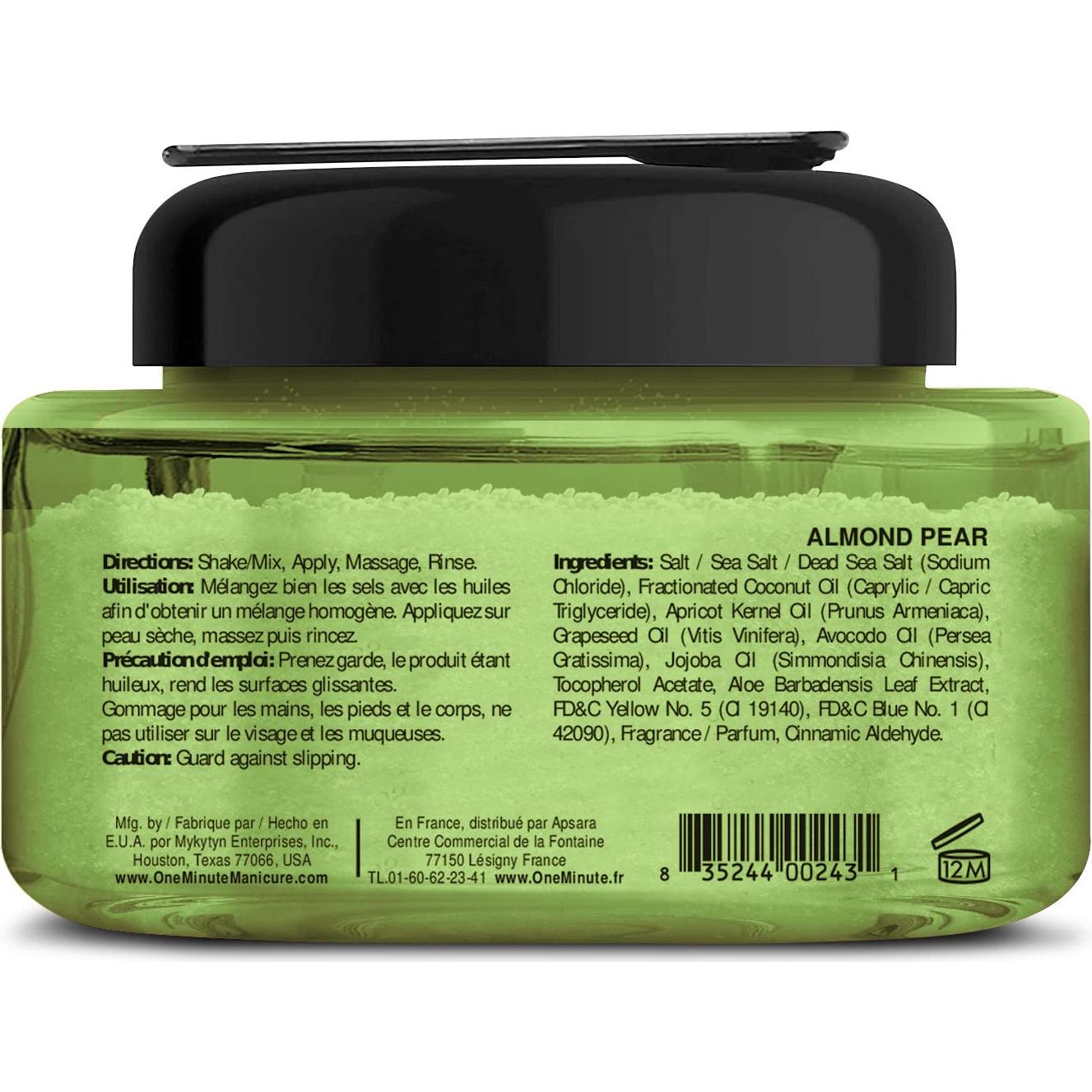 Exfoliante de Sal Hidratante One Minute Manicure 368g Pera de Almendra