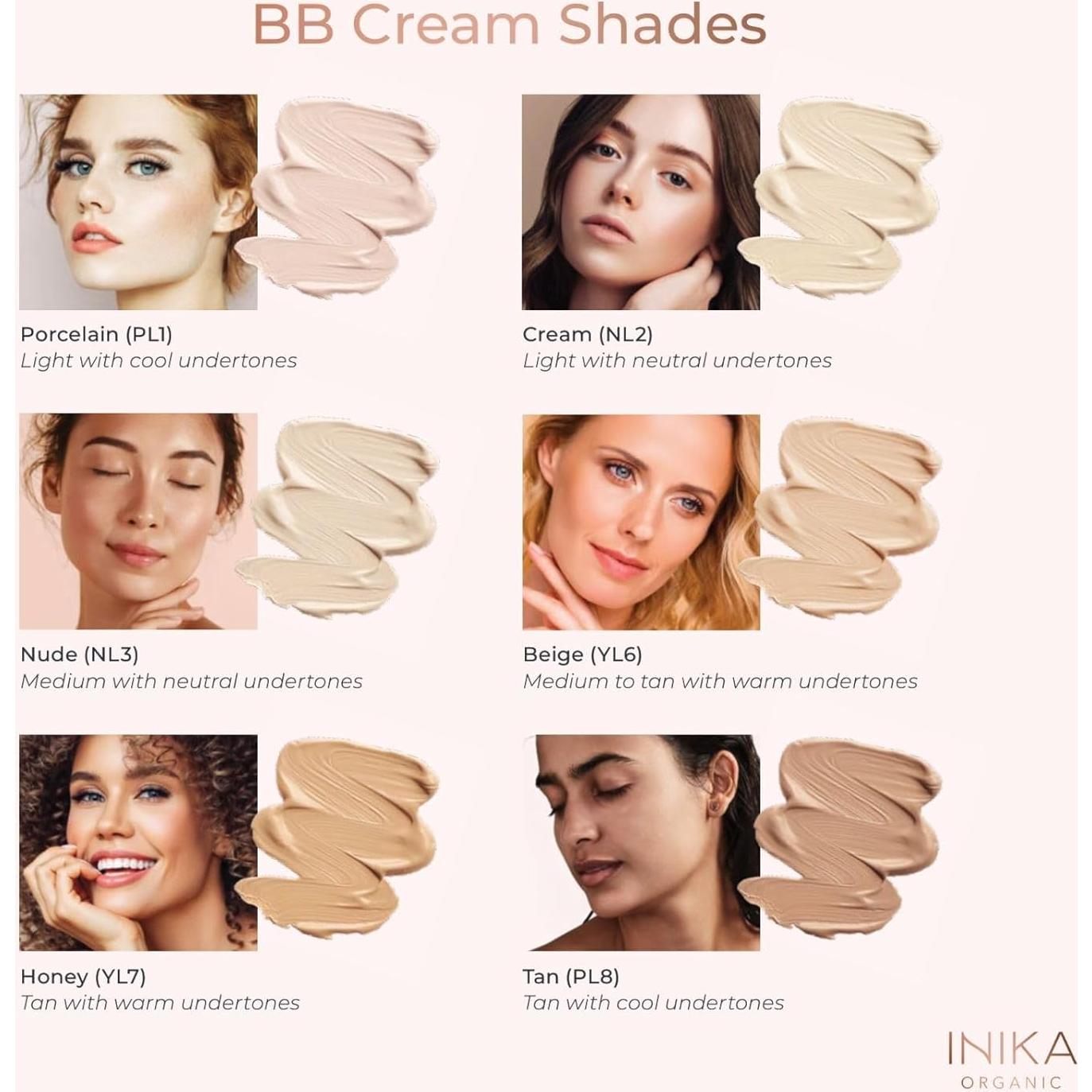 Crema BB Vegana INIKA Organic 65 ml - Hidratante Bronceado