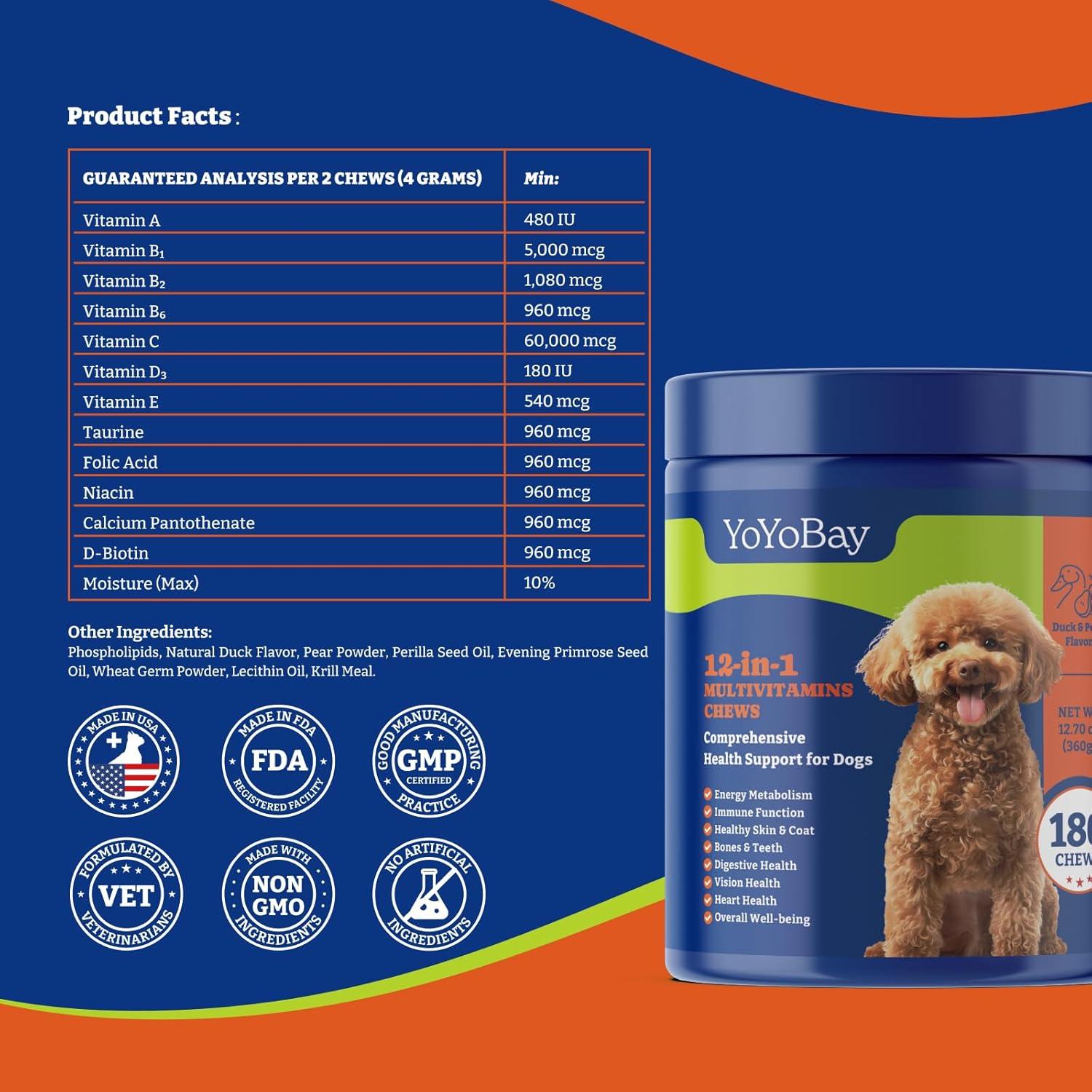 Suplemento Masticable Multivitamínico YoYoBay 180 Unidades Pato y Pera