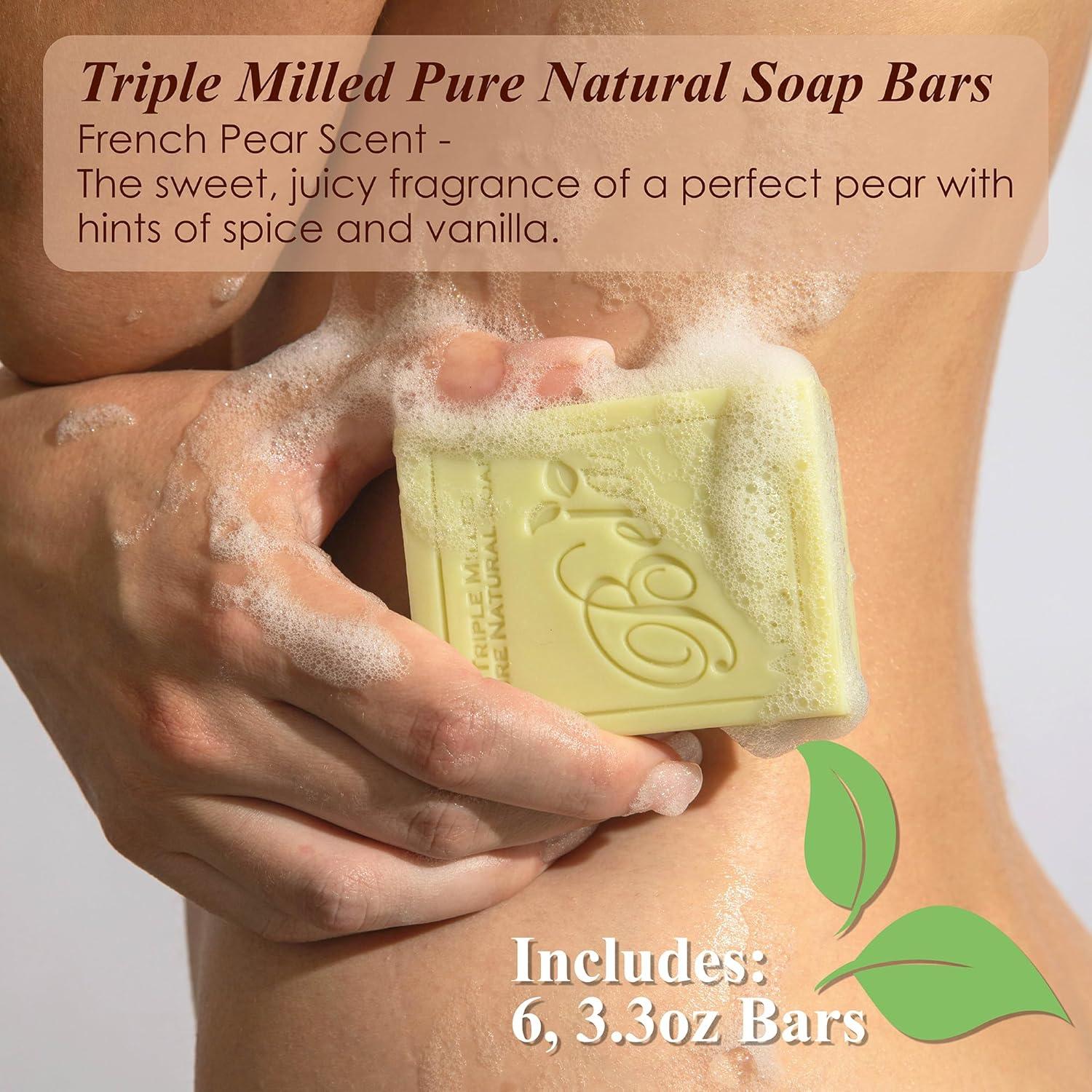 Jabón de Pera Francesa Bela 93.4g Pack de 6 - Manteca de Karité