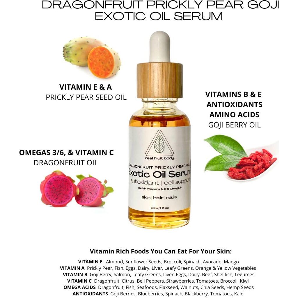 Suero Exótico Real Fruit 60ml - Aceite de Dragonfruit y Goji