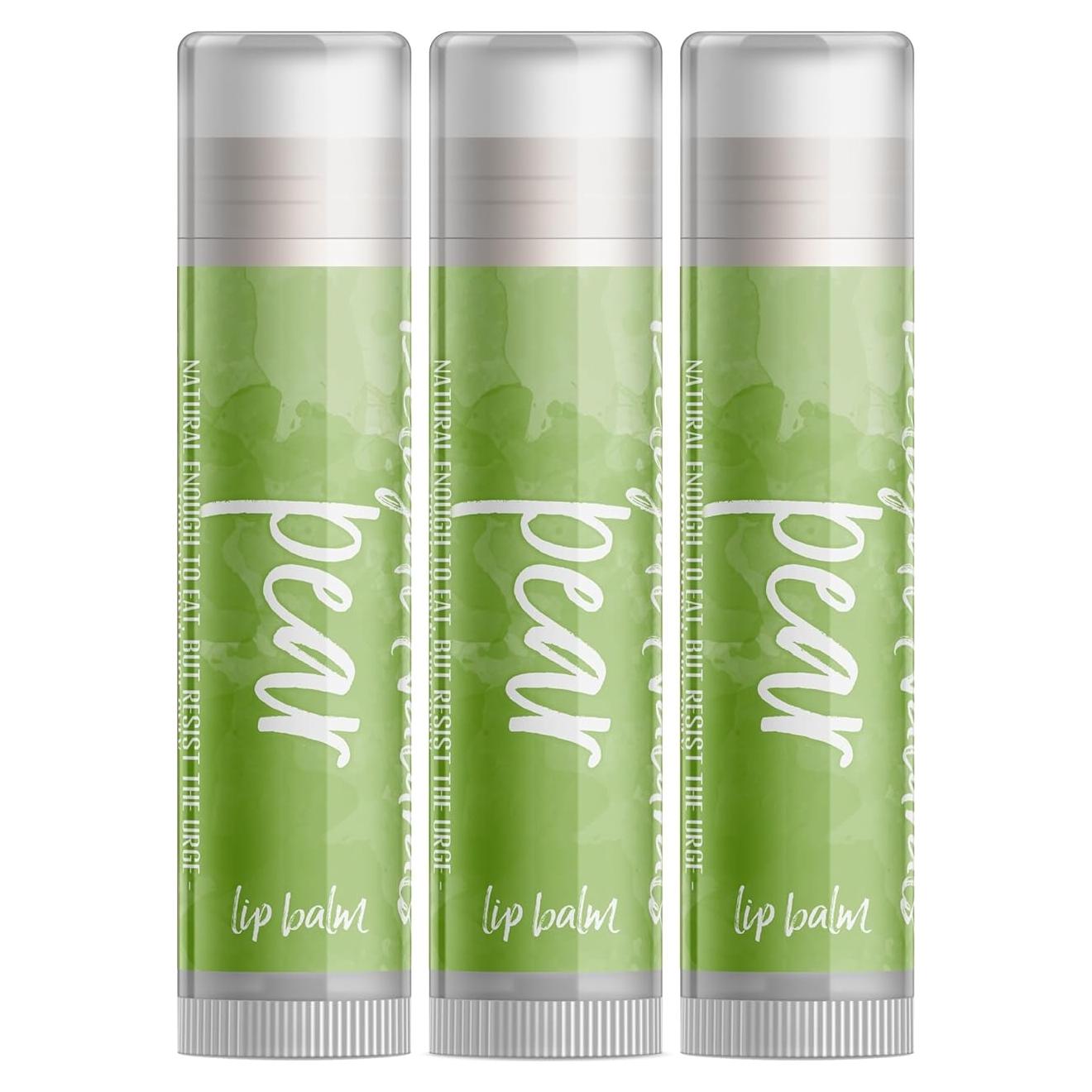 Bálsamo Labial Natural Delight Naturals - Set de 3 Pera