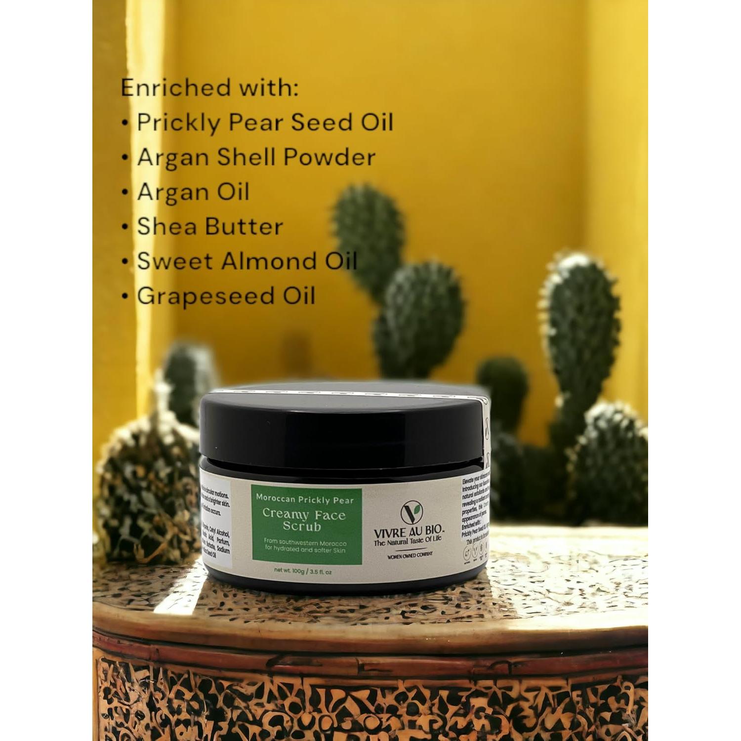 Crema Exfoliante Facial Natural Vivre Au Bio 100g Pera Espinosa