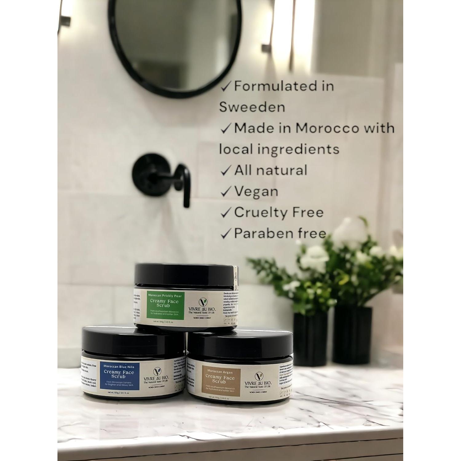 Crema Exfoliante Facial Natural Vivre Au Bio 100g Pera Espinosa