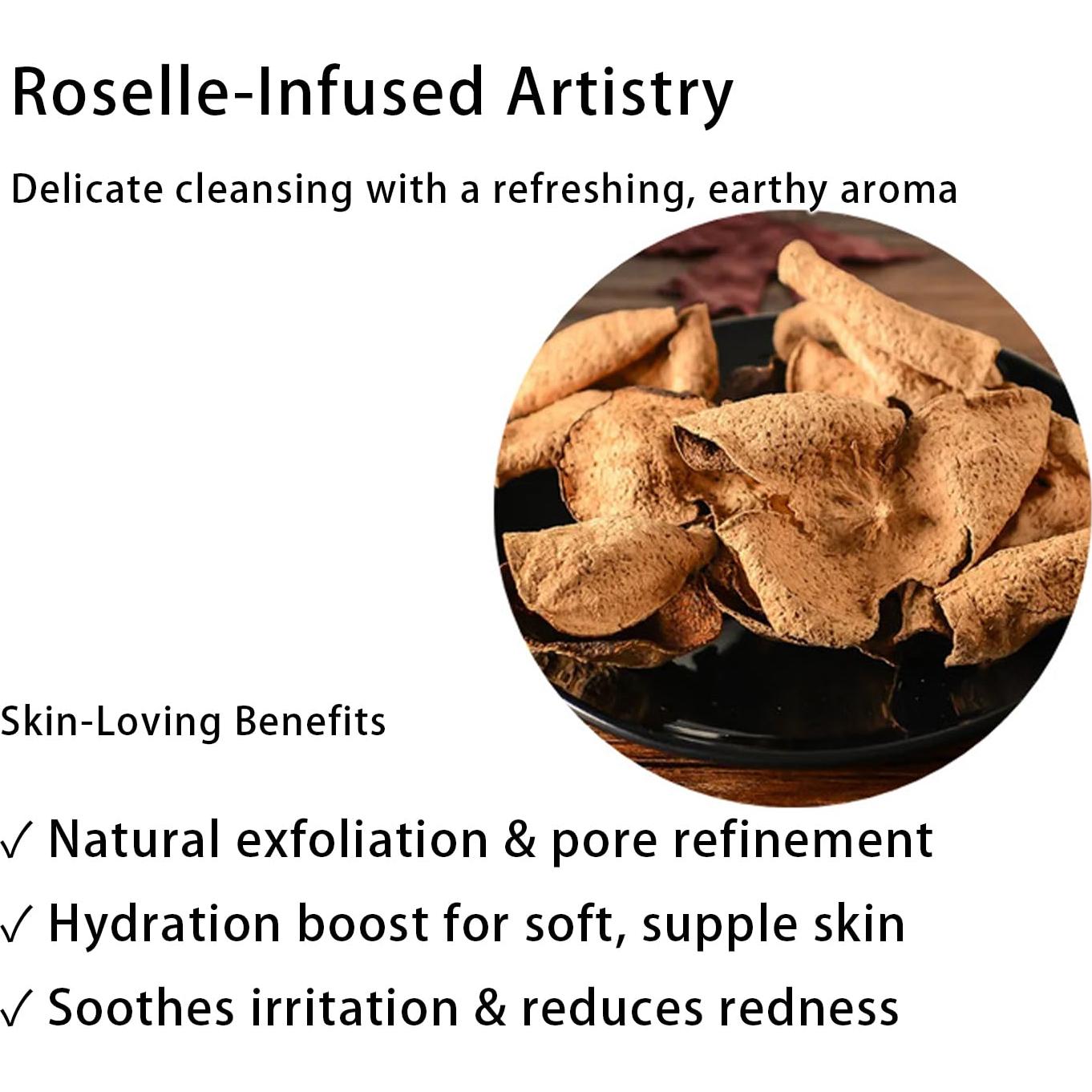 Jabón Artesanal de Roselle y Madera de Pera - 85g