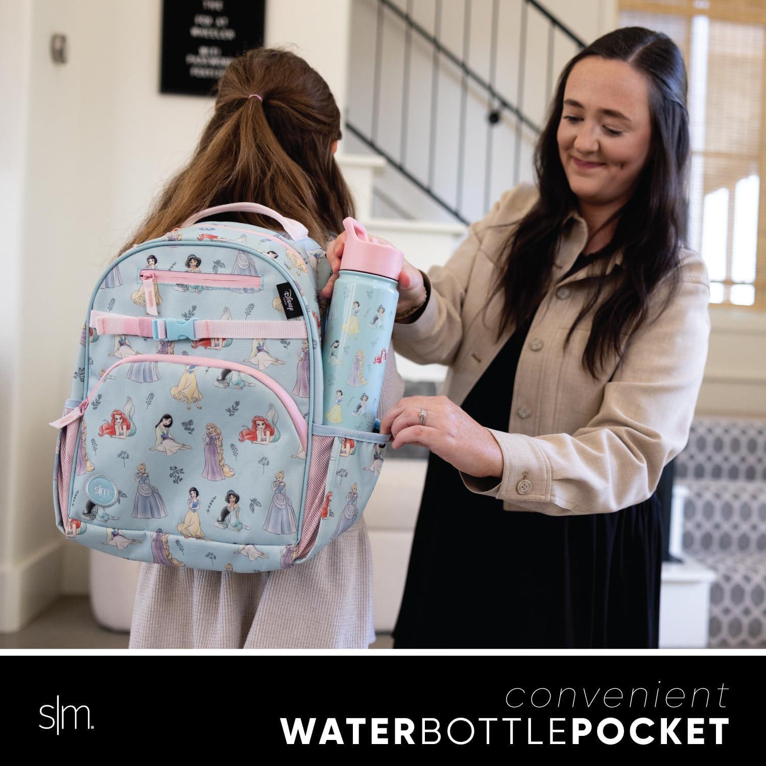 Mochila Grande Simple Modern Disney Arcoíris Princesas 18L