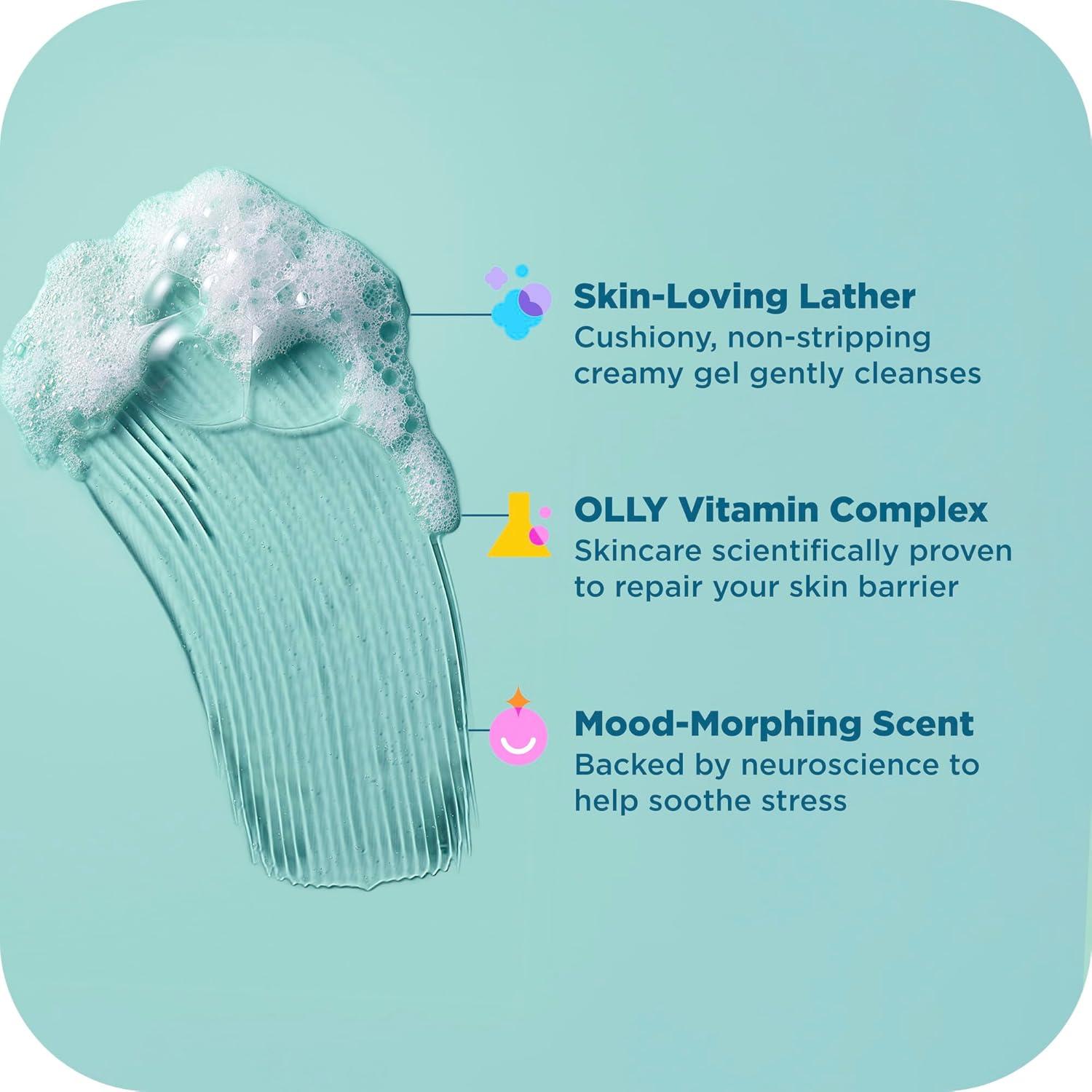 OLLY Gel de Ducha Calmante 482.8g - Hidratante con Ácido Hialurónico